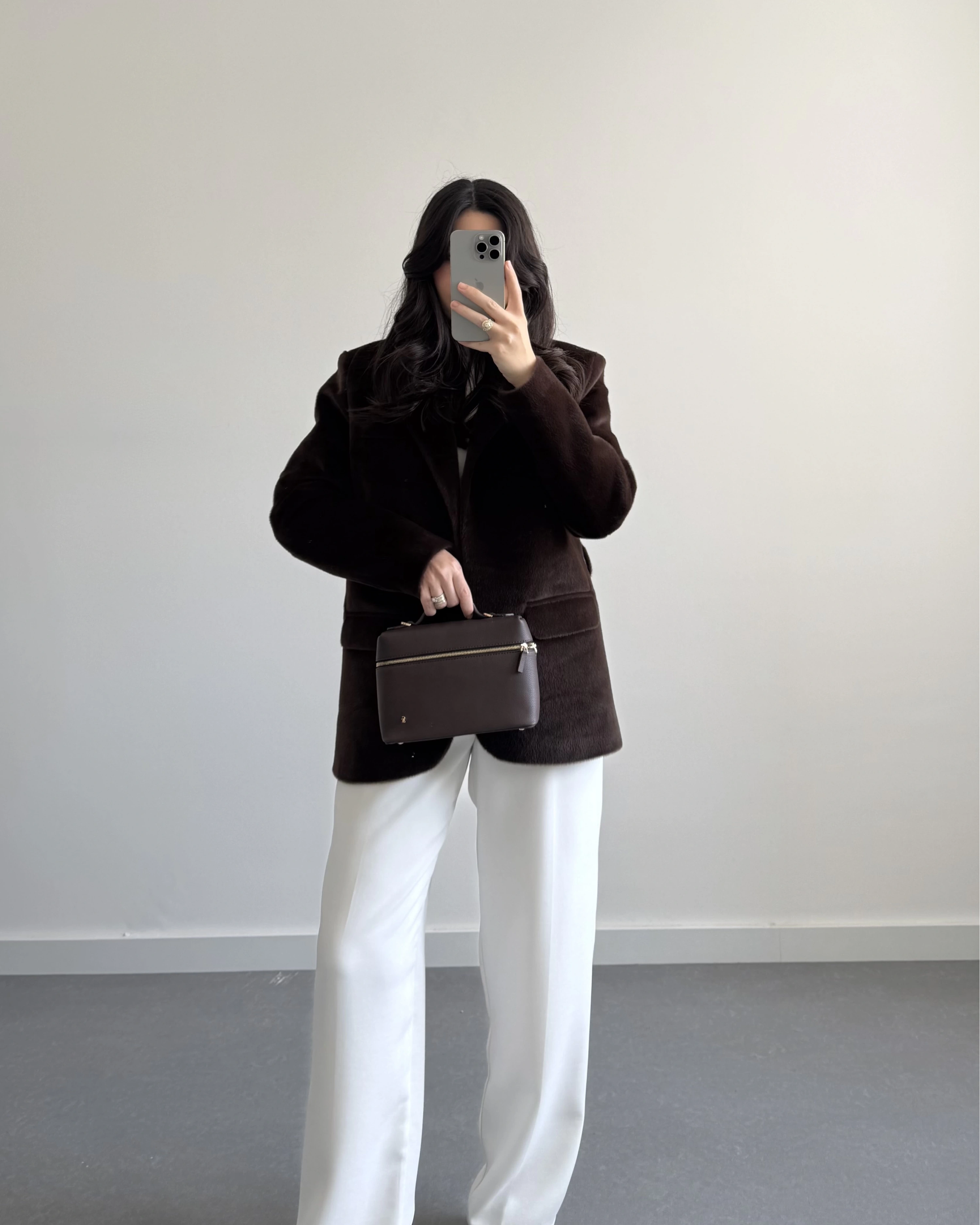 Acı Kahve Astarlı Kemerli Peluş Tüylü Ceket