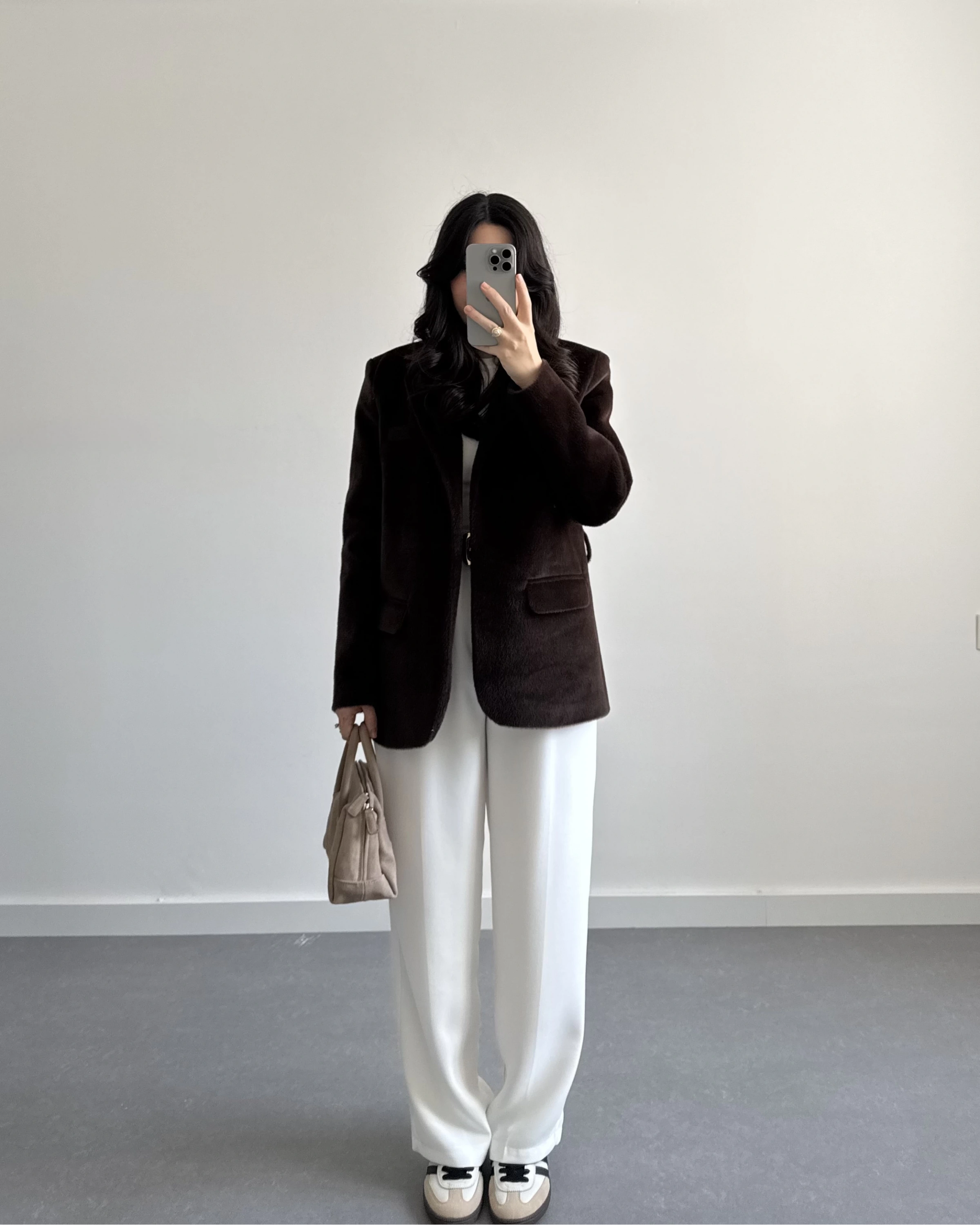 Acı Kahve Astarlı Kemerli Peluş Tüylü Ceket