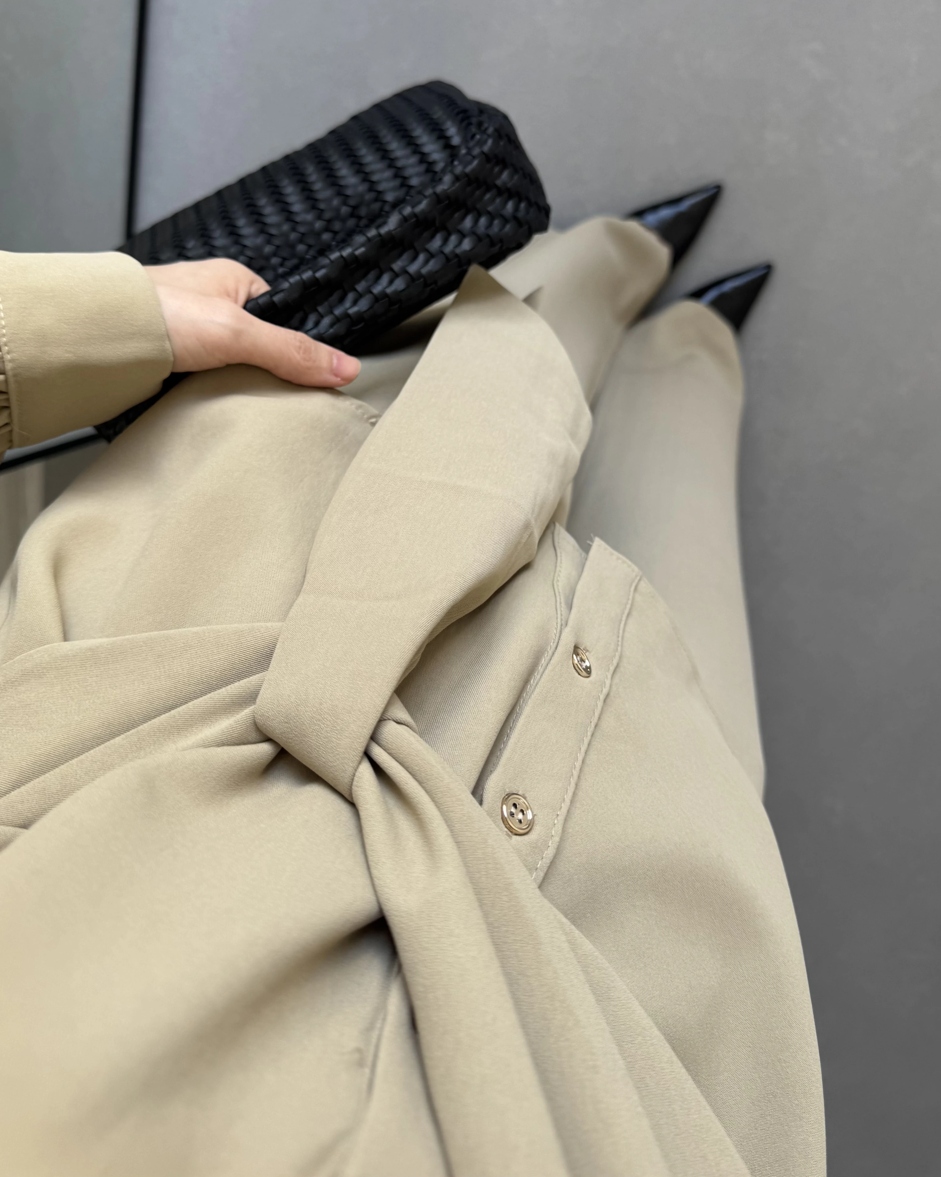 AÇIK VİZON ÖNÜ BAĞLAMA DETAYLI TAKIM