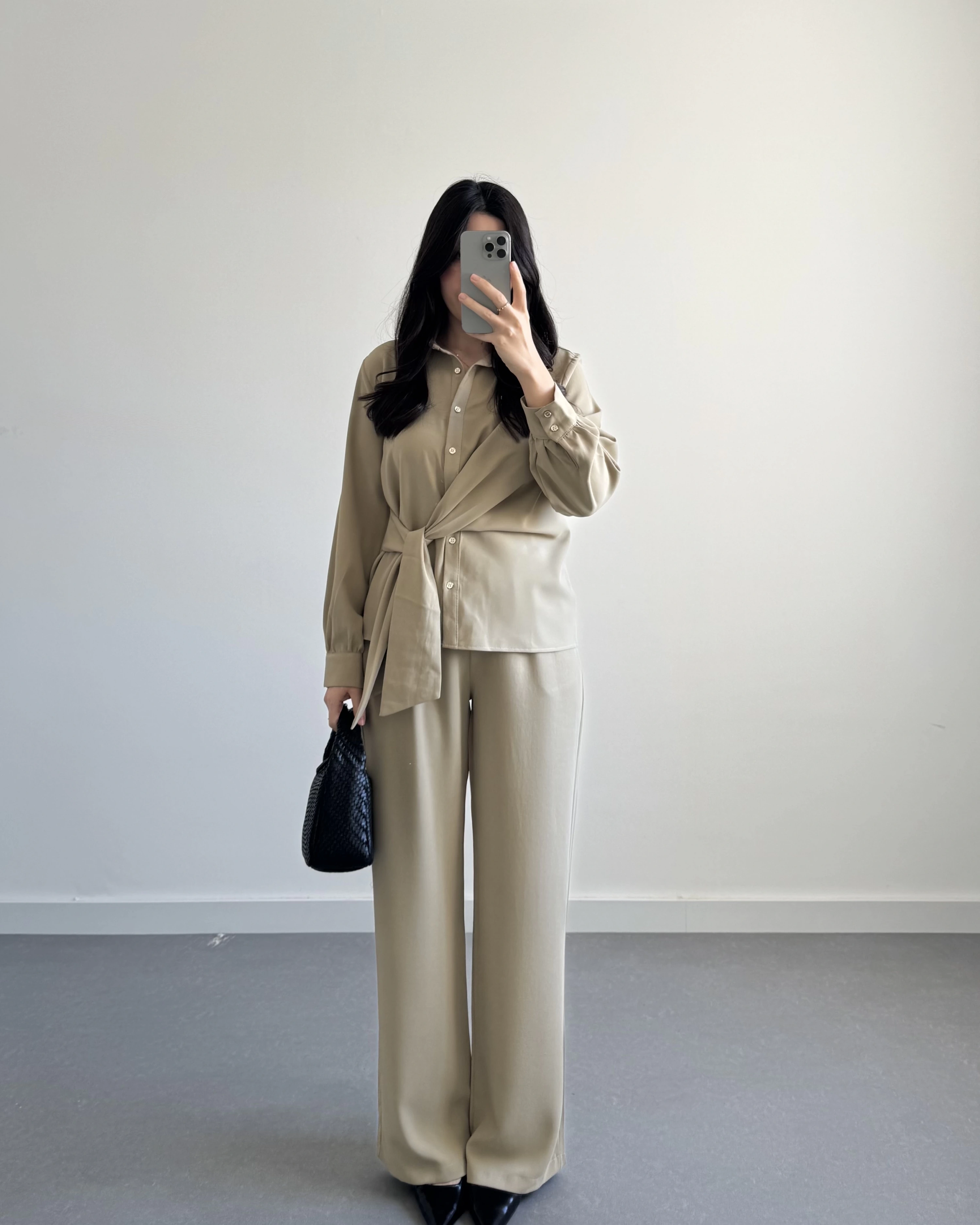 AÇIK VİZON ÖNÜ BAĞLAMA DETAYLI TAKIM