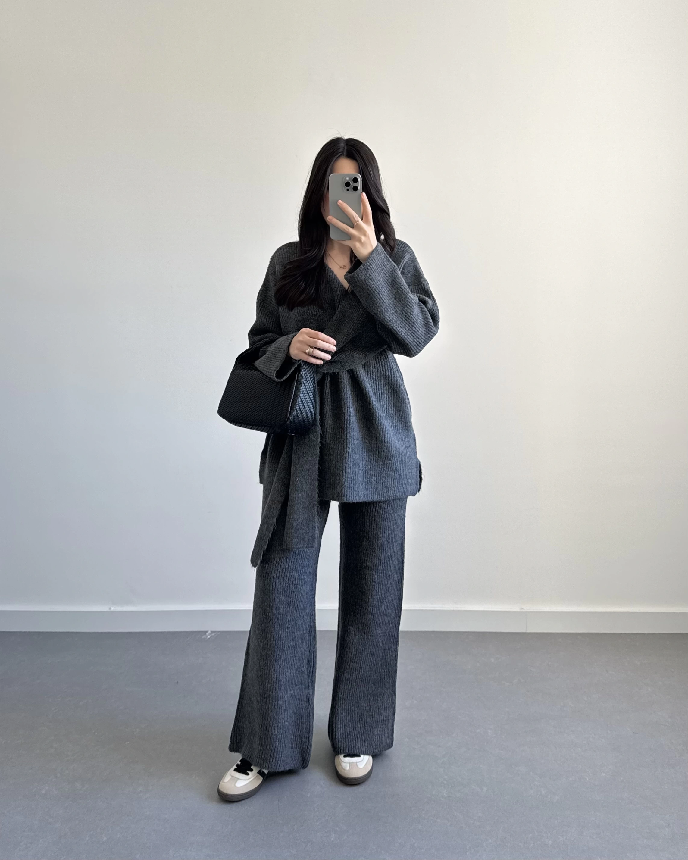 ANTRASİT BAĞLAMALI TRİKO TAKIM