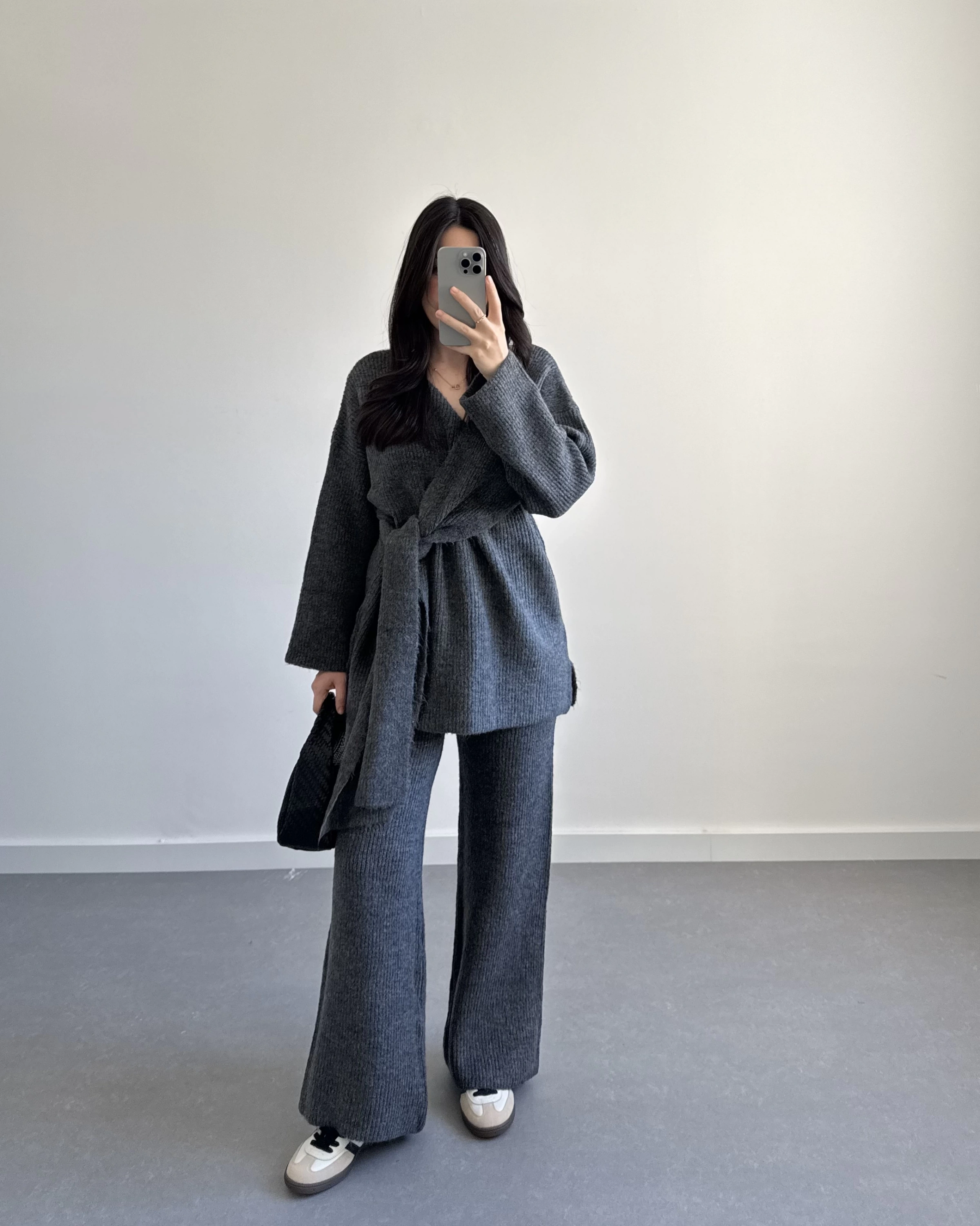 ANTRASİT BAĞLAMALI TRİKO TAKIM