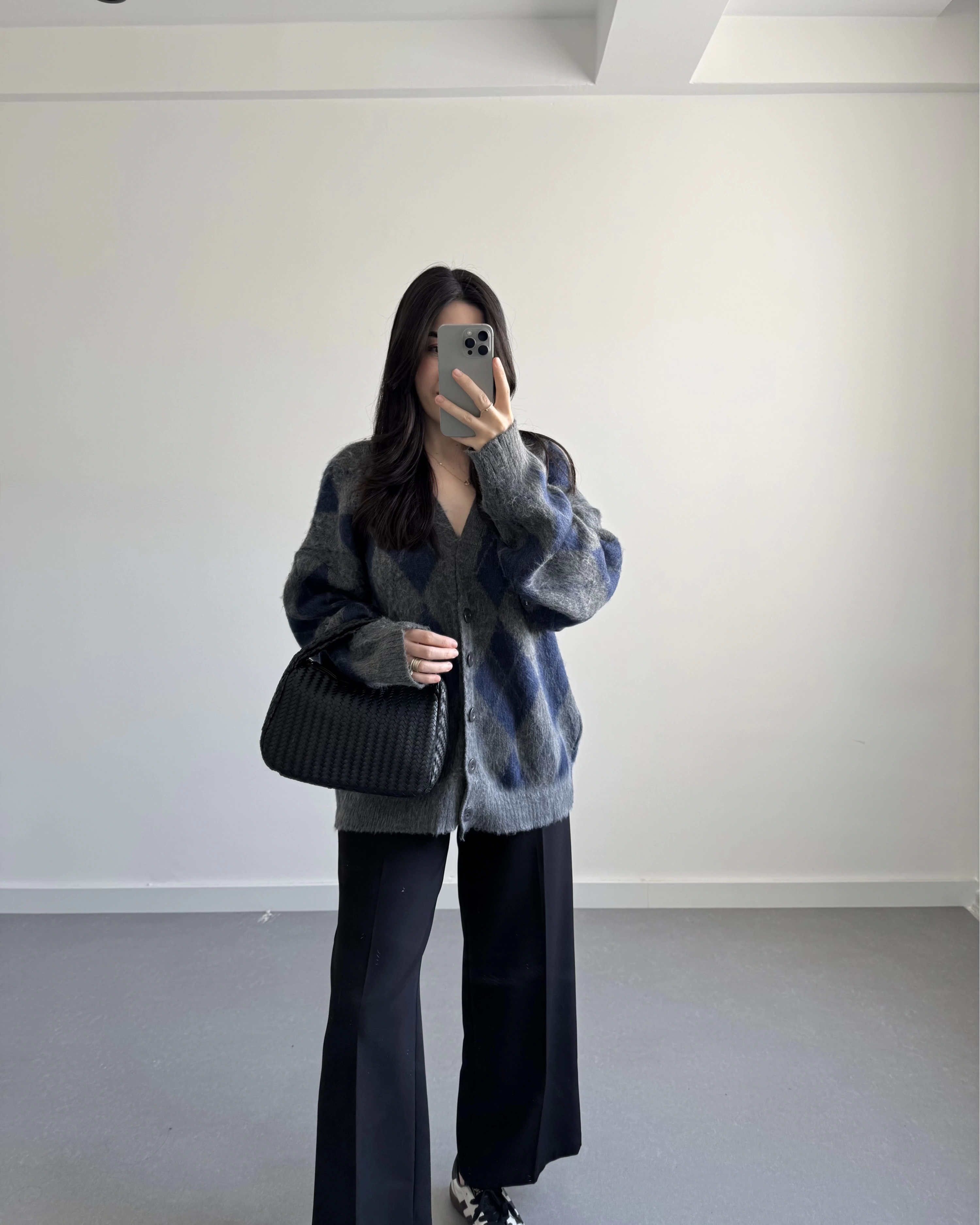 ANTRASİT BAKLAVA DESEN HIRKA