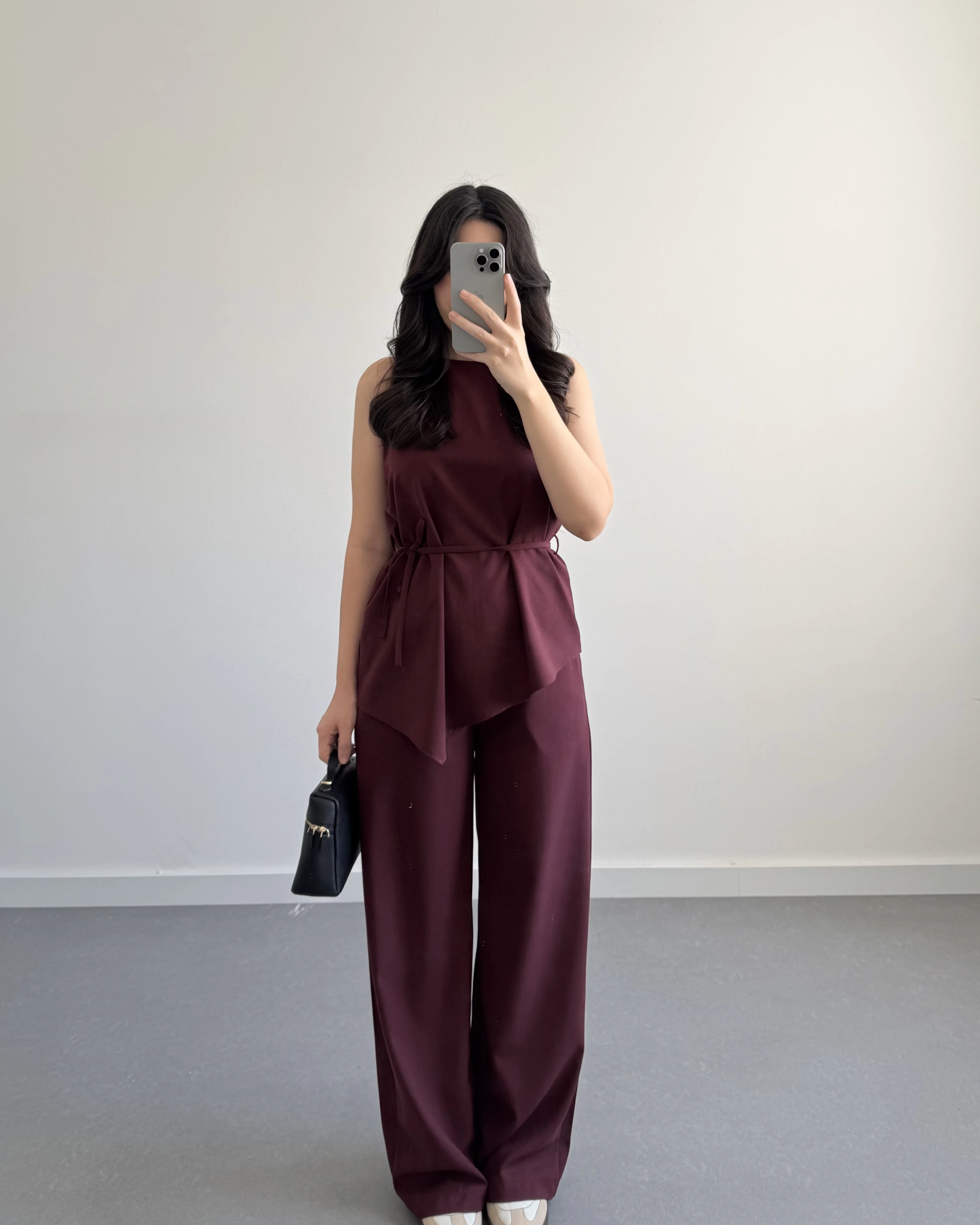 ASİMETRİK KESİM İKİLİ TAKIM BORDO