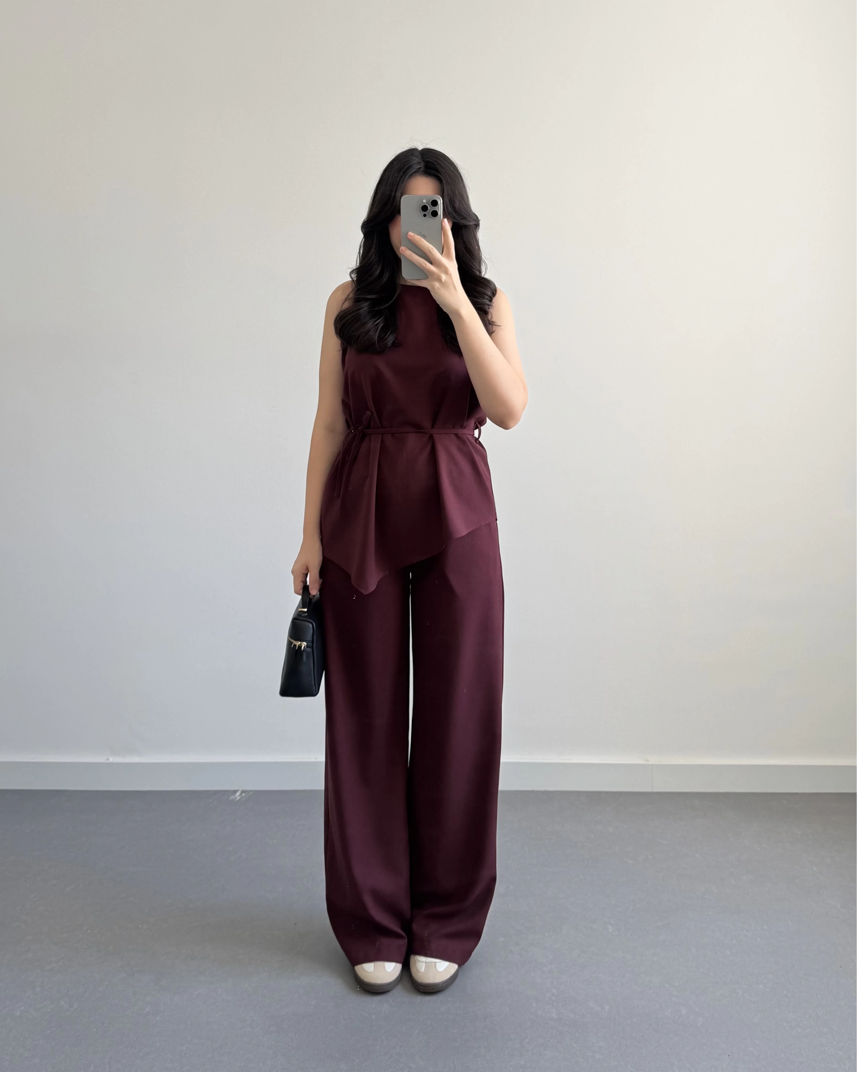 ASİMETRİK KESİM İKİLİ TAKIM BORDO