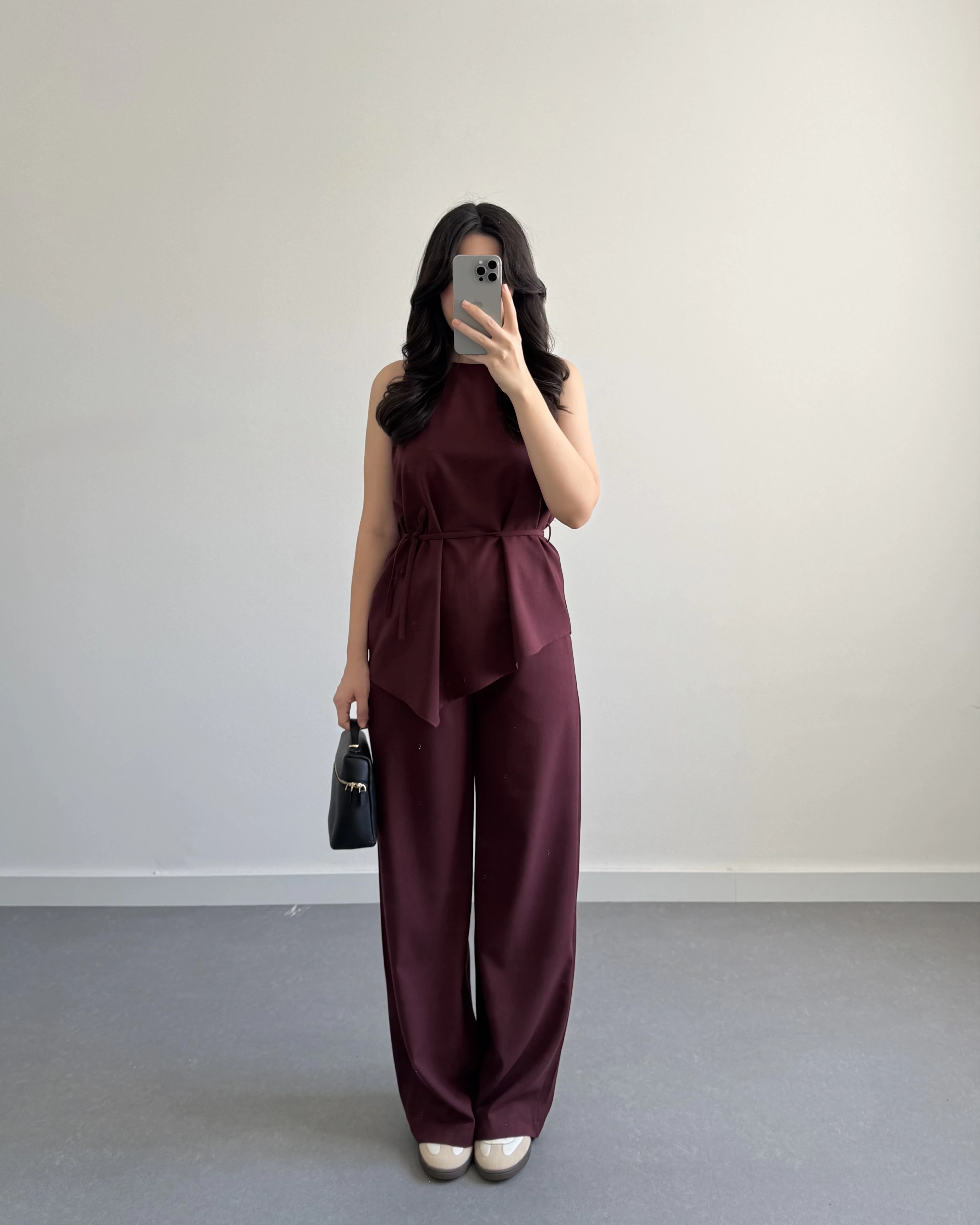 ASİMETRİK KESİM İKİLİ TAKIM BORDO