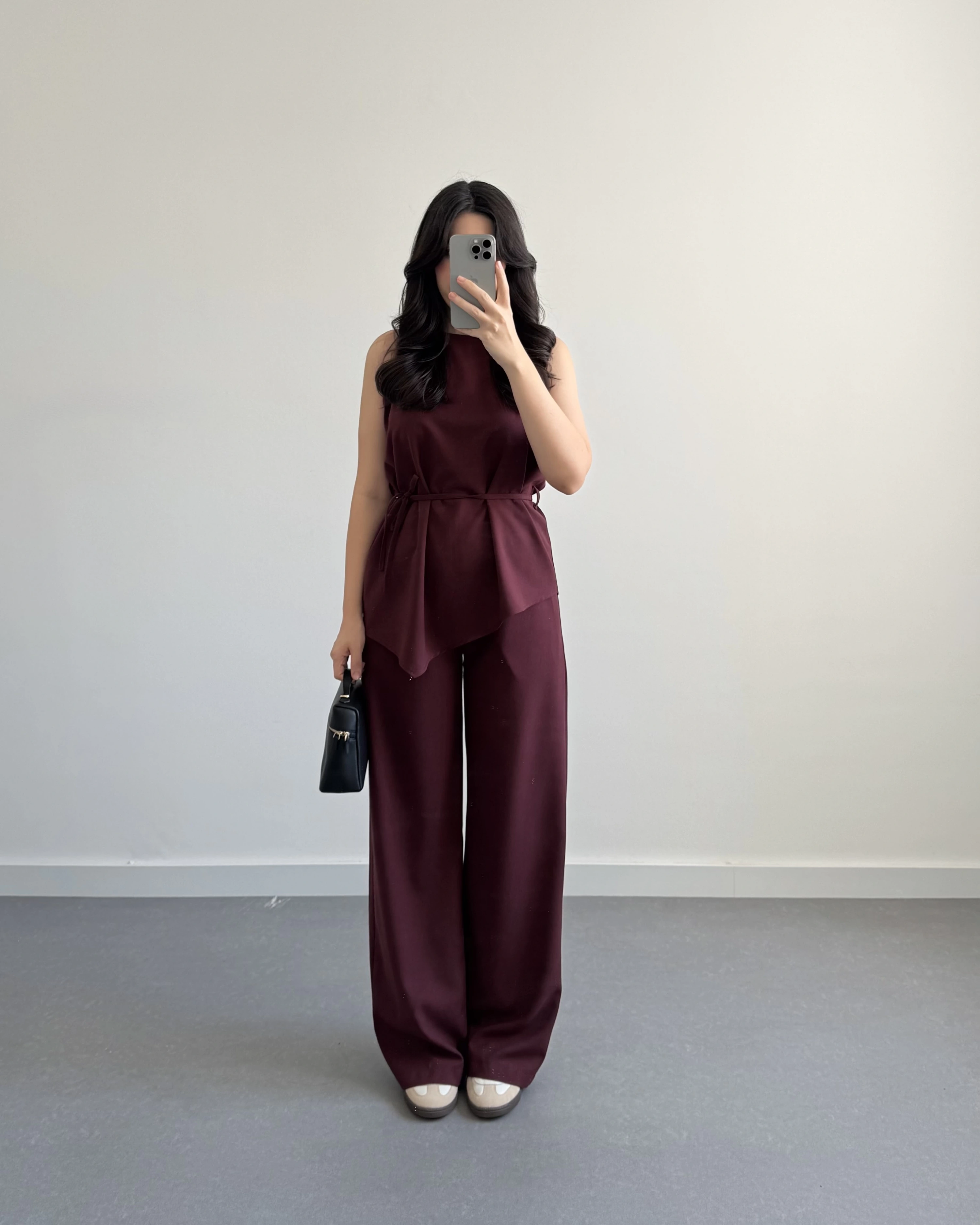 ASİMETRİK KESİM İKİLİ TAKIM BORDO