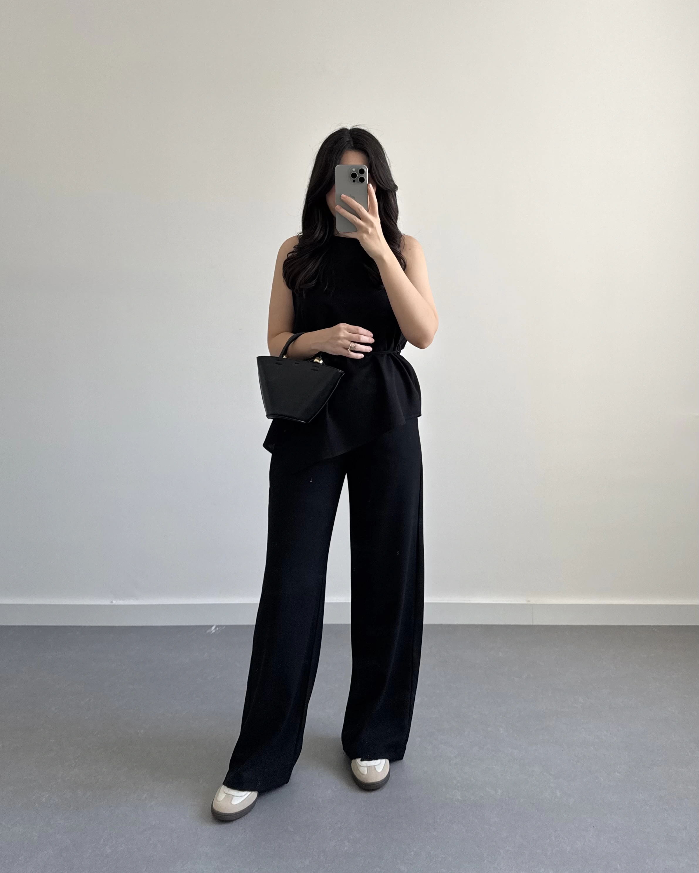 ASİMETRİK KESİM İKİLİ TAKIM SİYAH