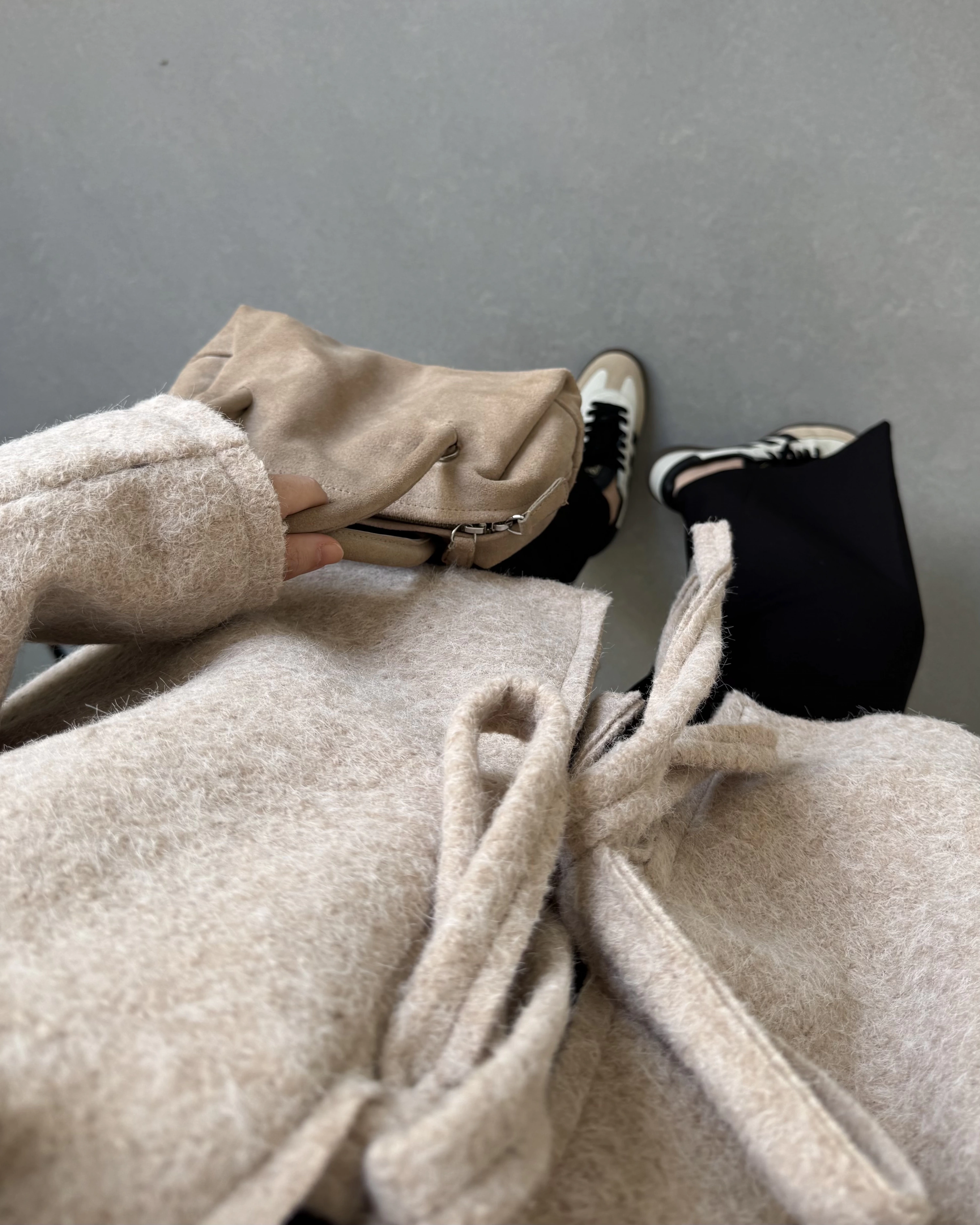 BEJ SAKALLI KAŞE TASARIM CEKET