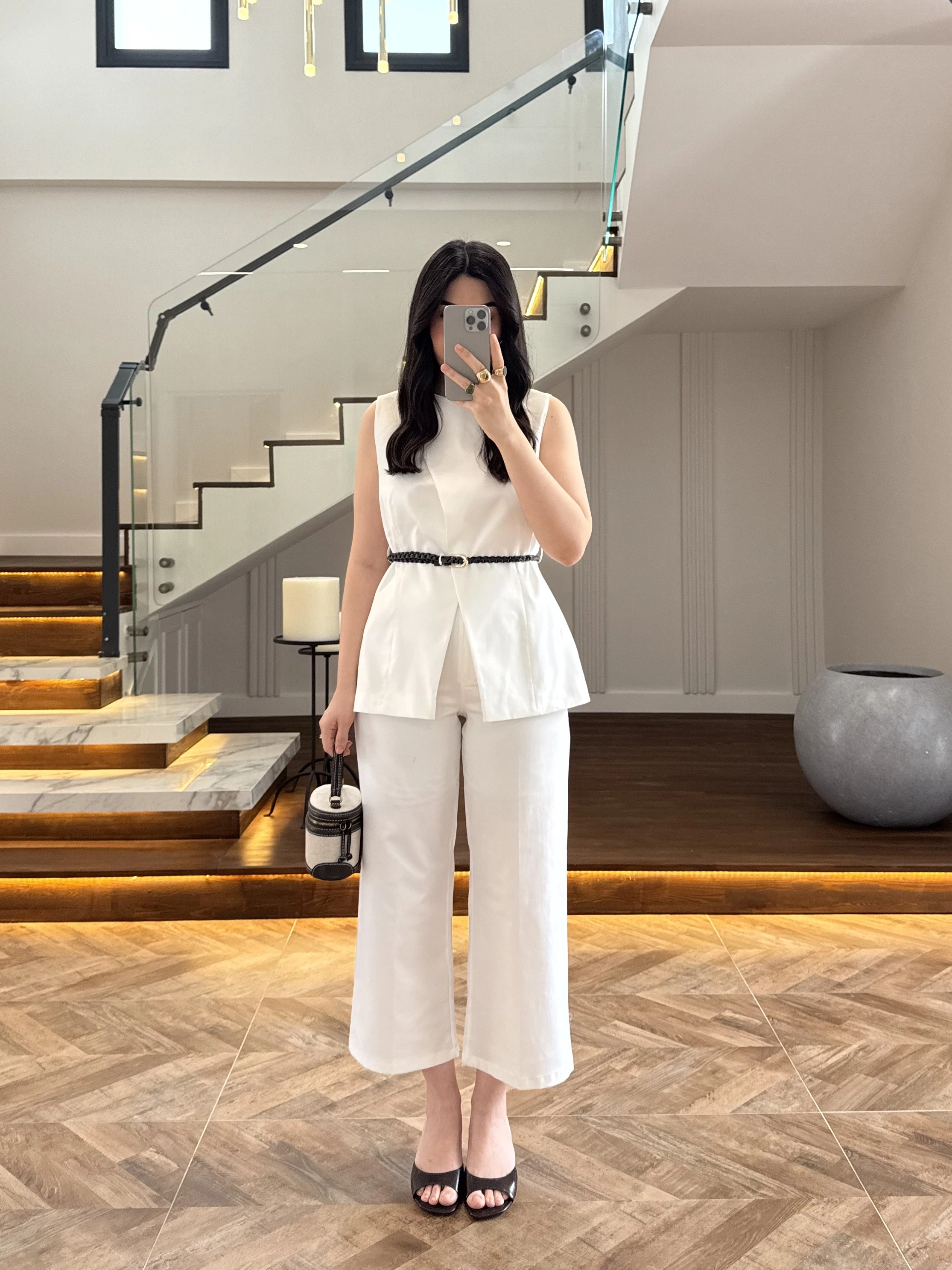 BEYAZ KRUVAZE YELEK TAKIM-9176