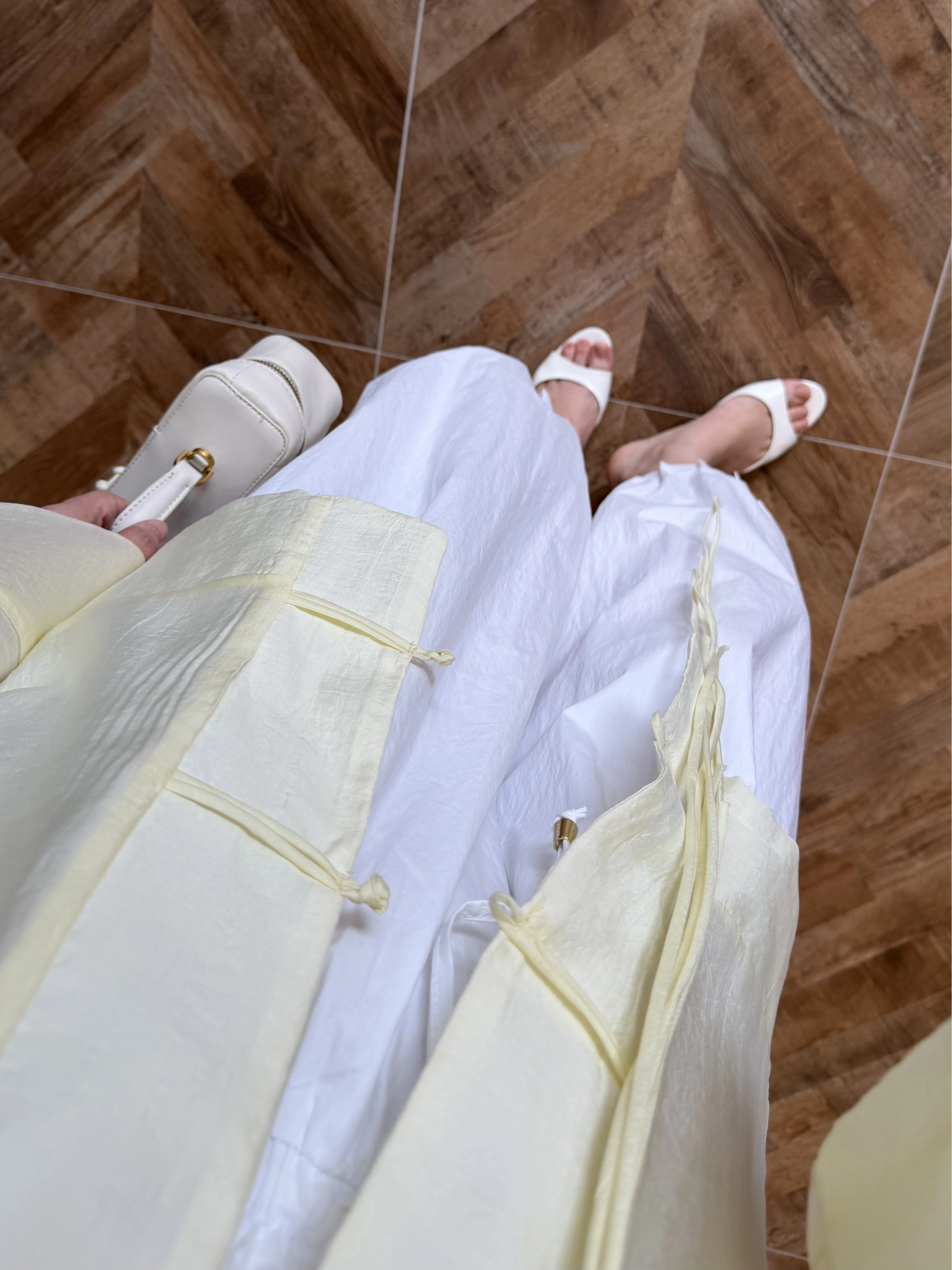 BEYAZ PAÇA PİLELİ BAGY PANTOLON-51416