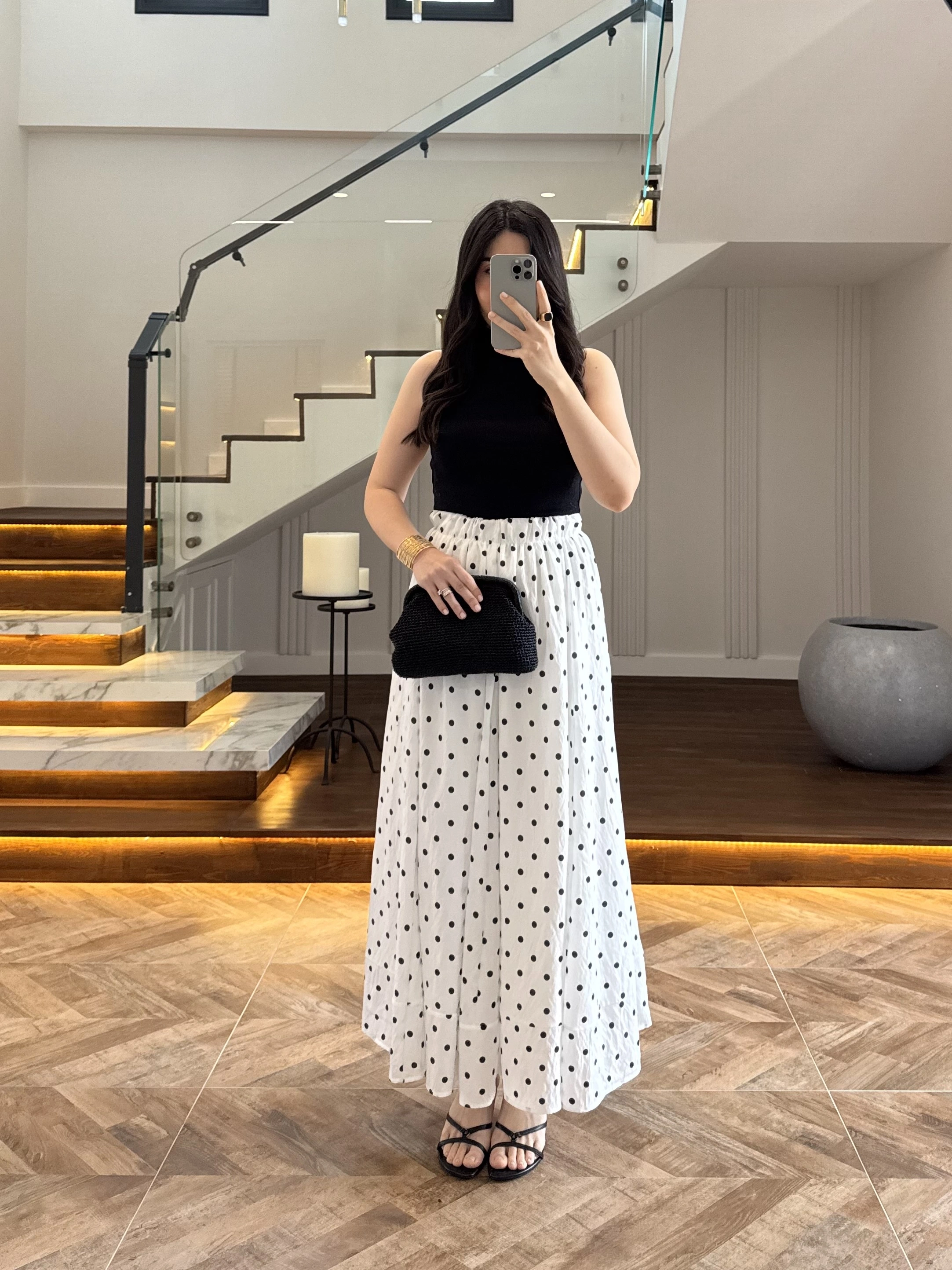 BEYAZ PUANTİYE ETEK -D31118