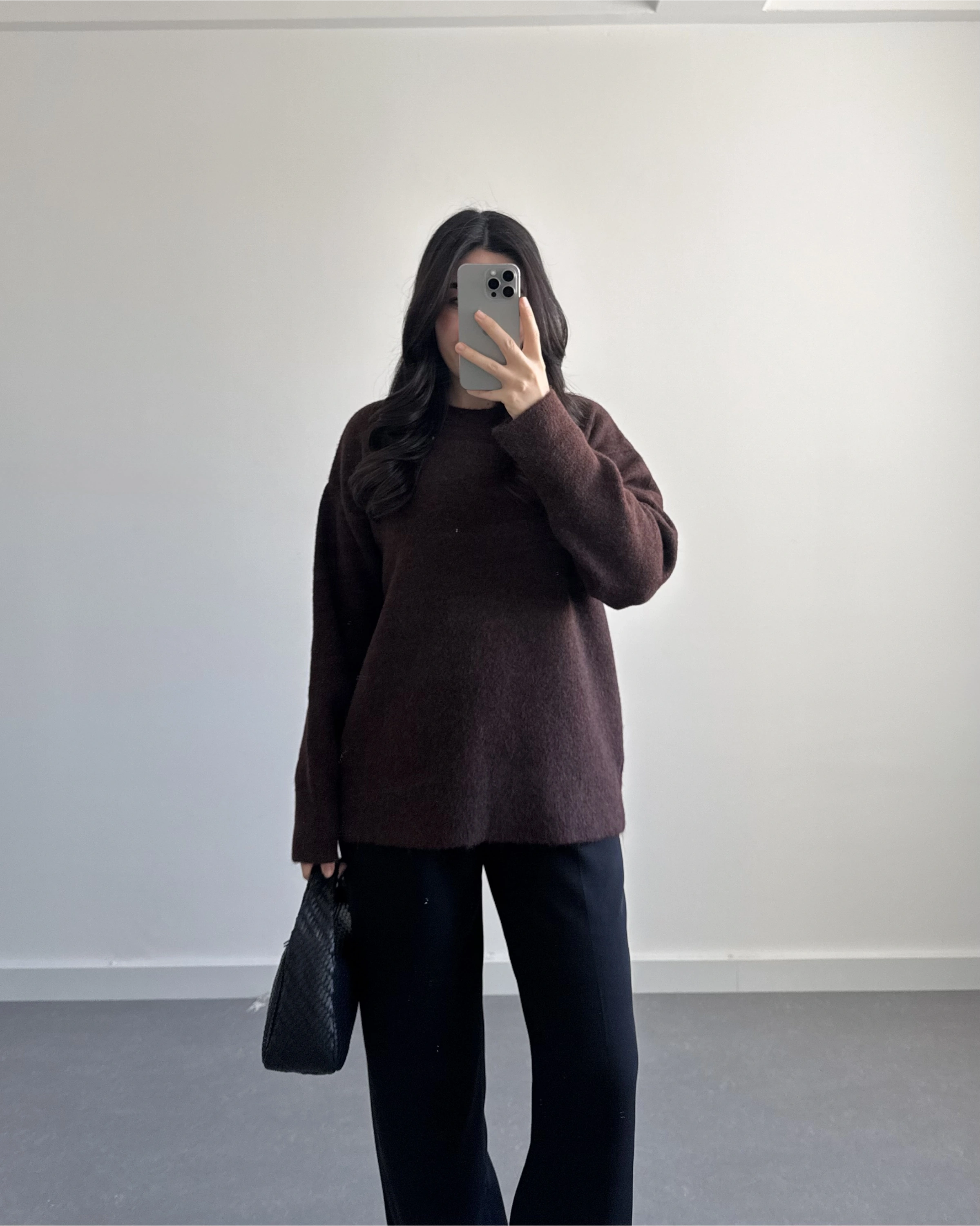 BİSİKLET YAKA KAZAK KAHVE