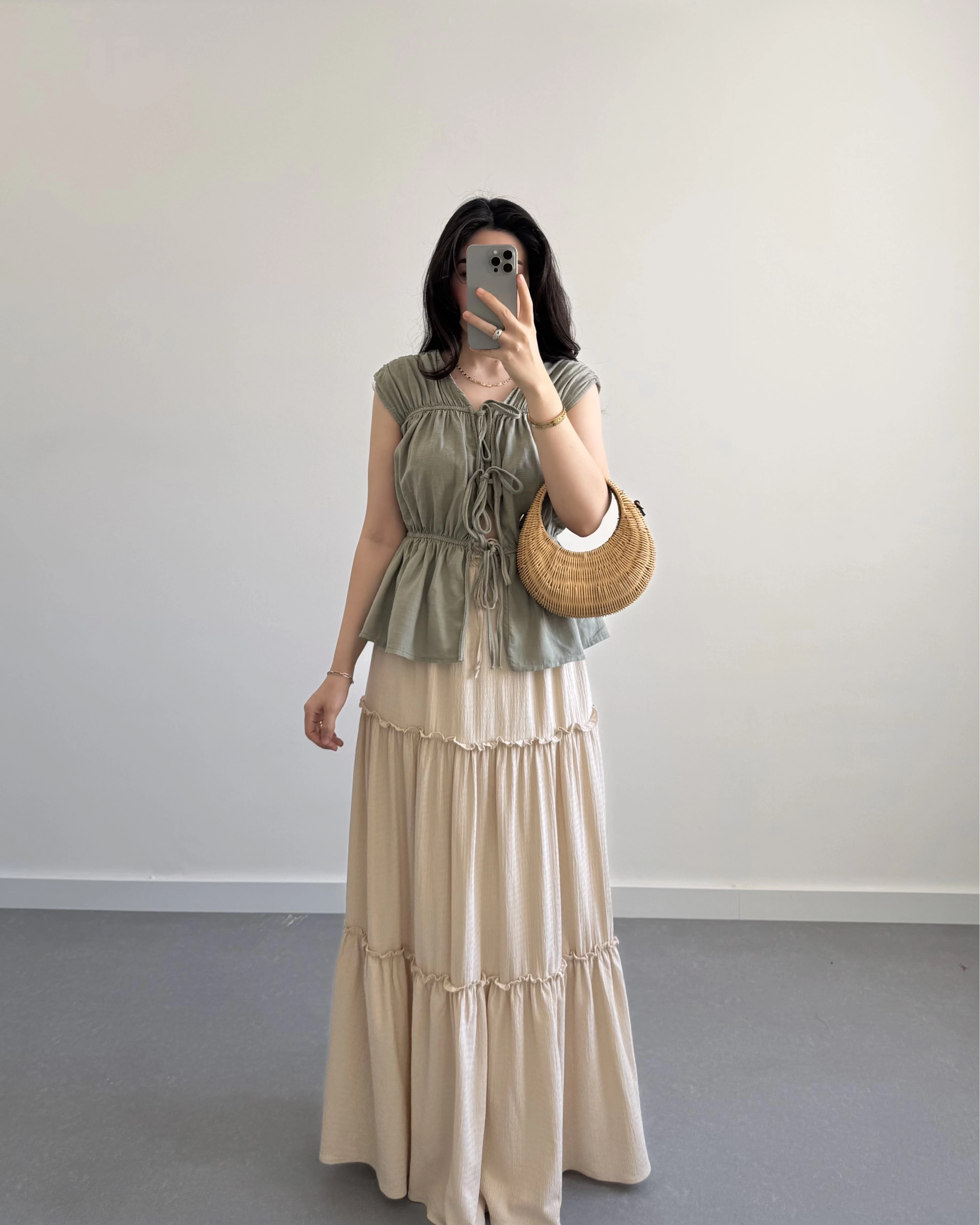 BOHO BEJ UZUN ETEK