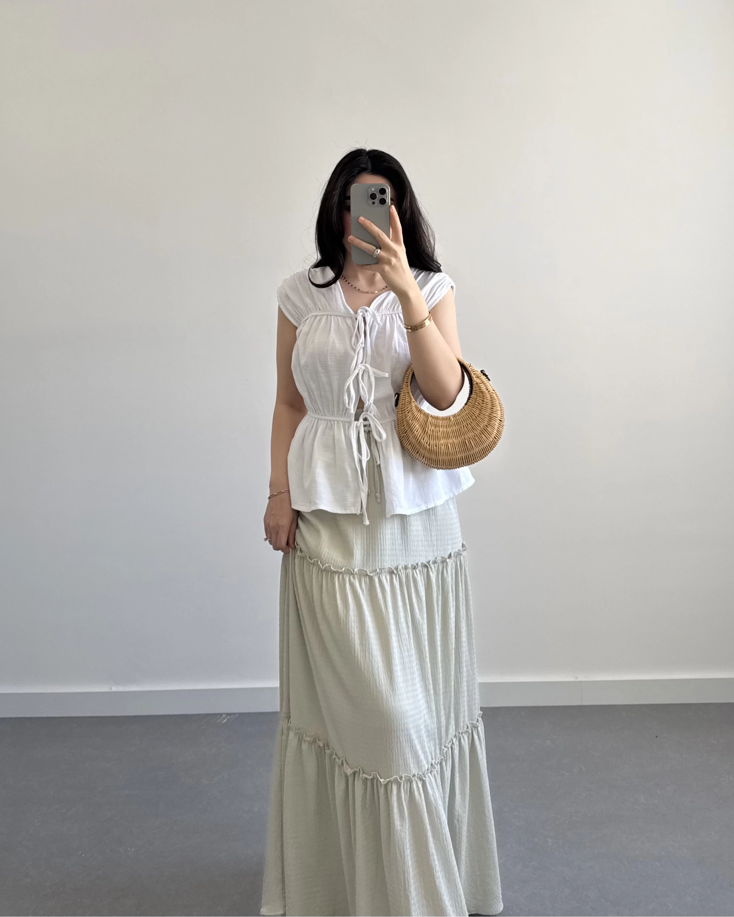 BOHO MİNT YEŞİL UZUN ETEK
