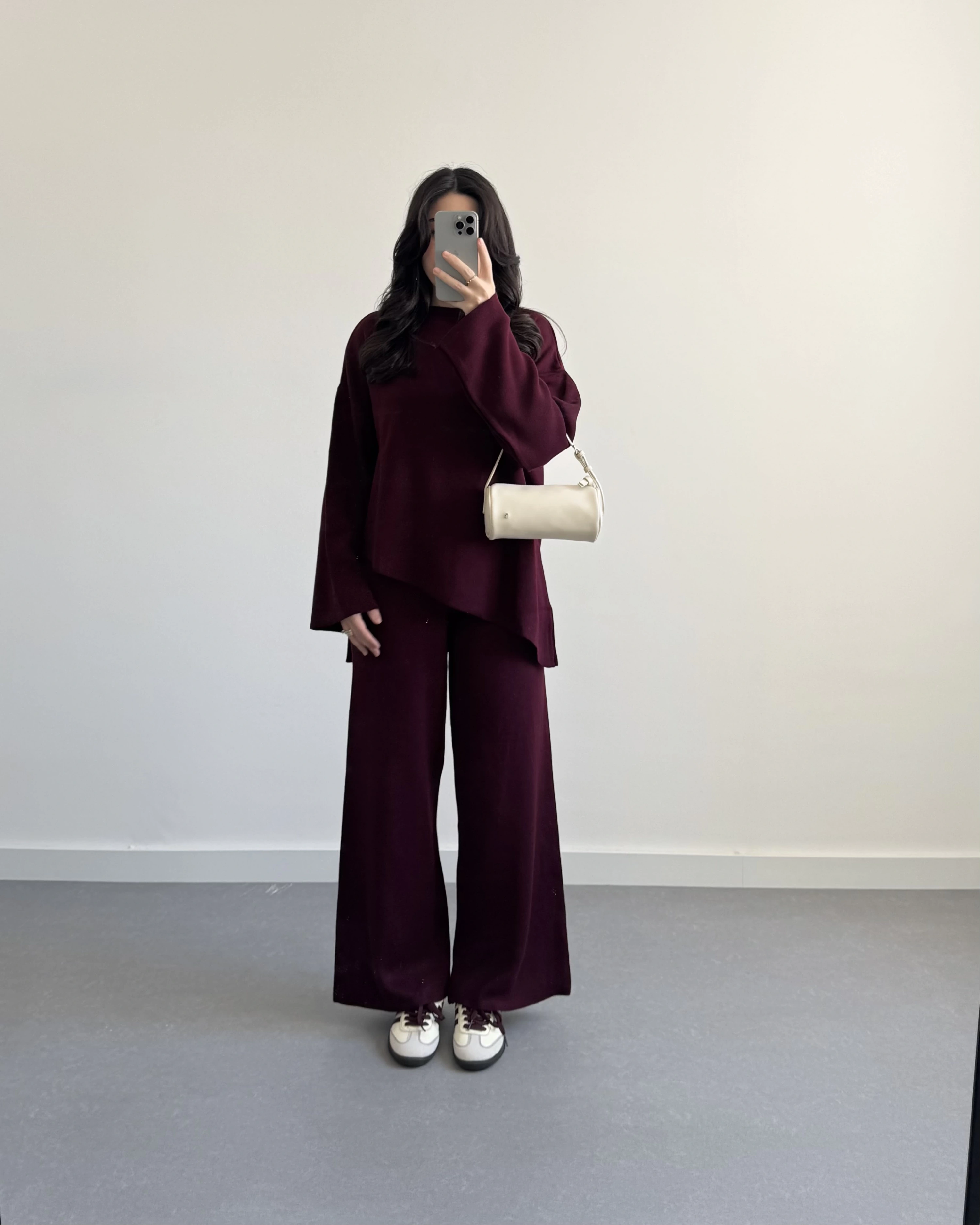 BORDO ASİMETRİK KESİM TRİKO TAKIM