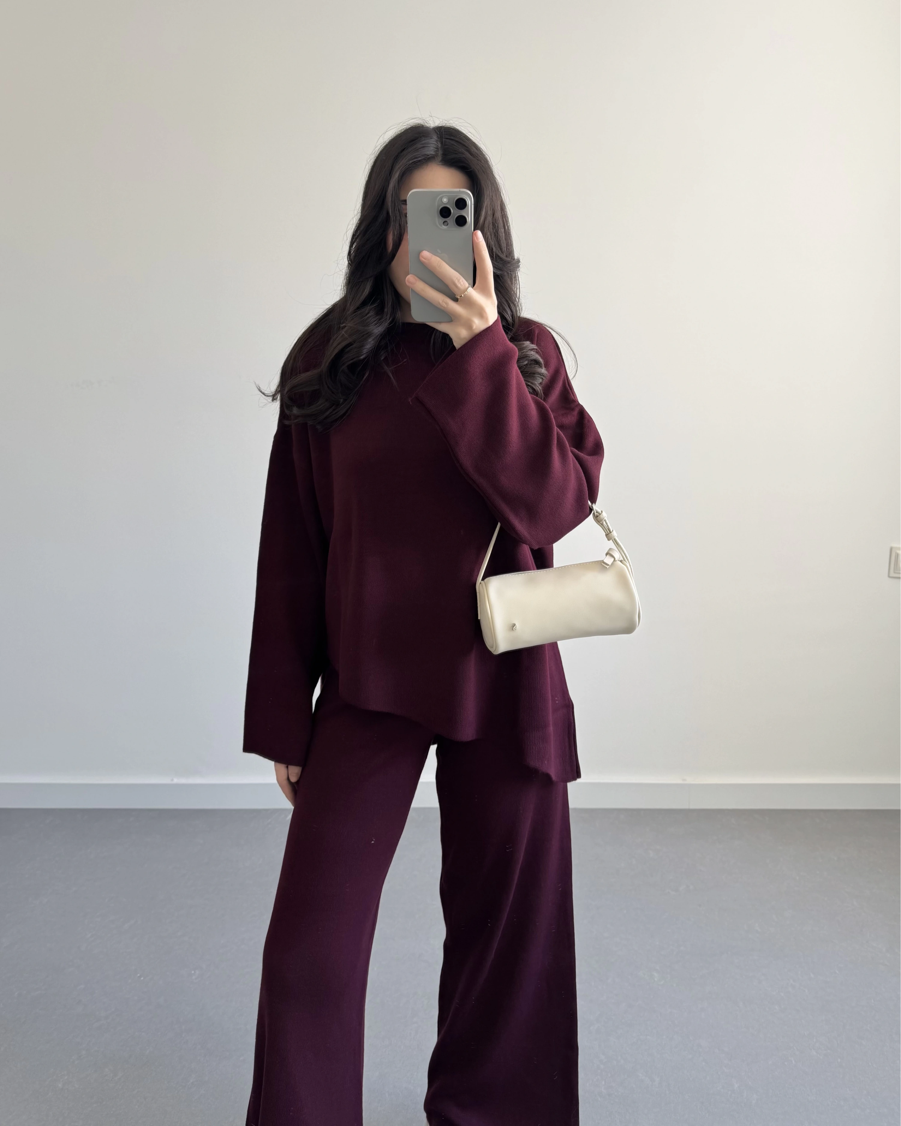 BORDO ASİMETRİK KESİM TRİKO TAKIM