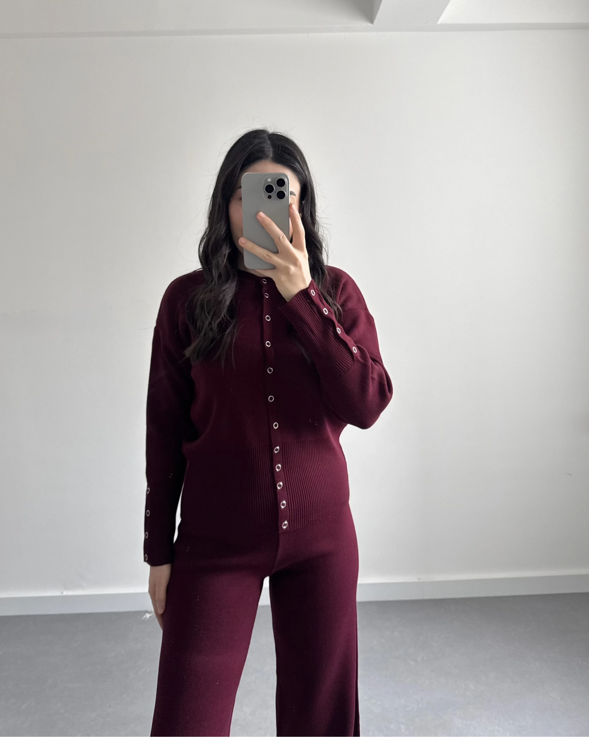 BORDO ÇITÇITLI TRİKO TAKIM