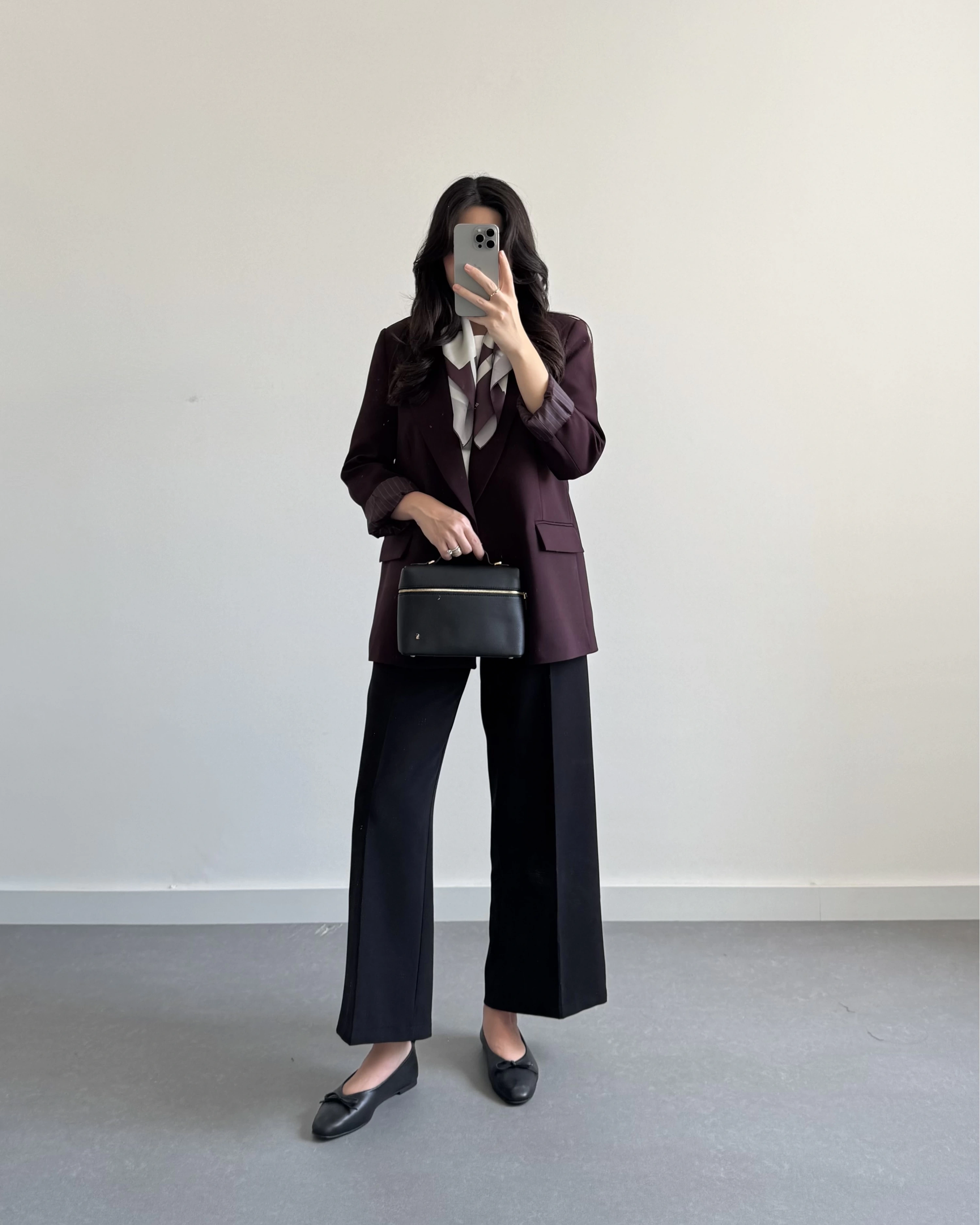 BORDO ÇİZGİ DETAYLI BLAZER CEKET