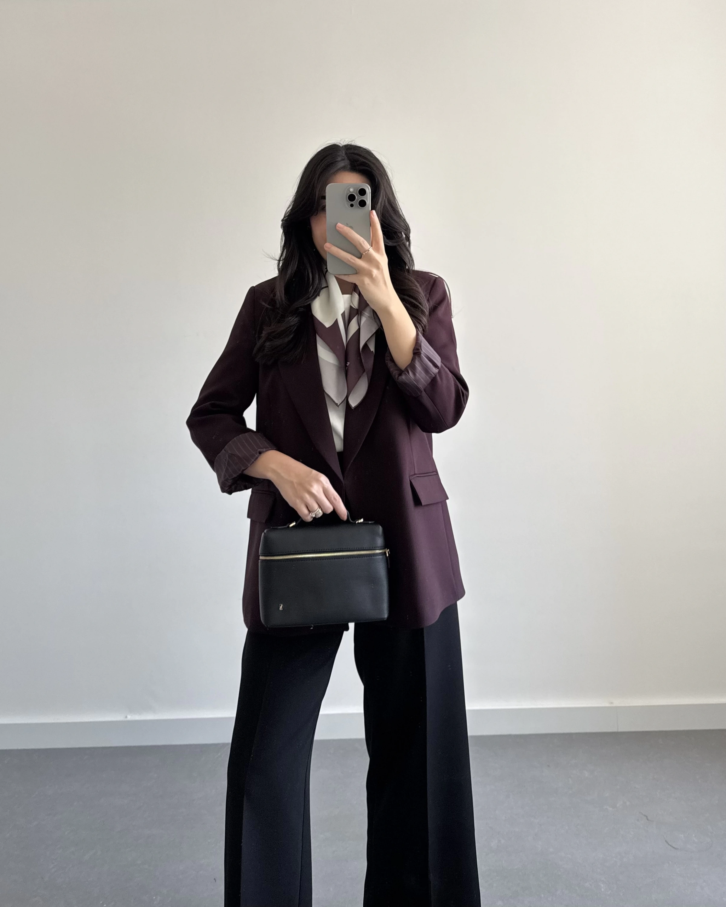 BORDO ÇİZGİ DETAYLI BLAZER CEKET