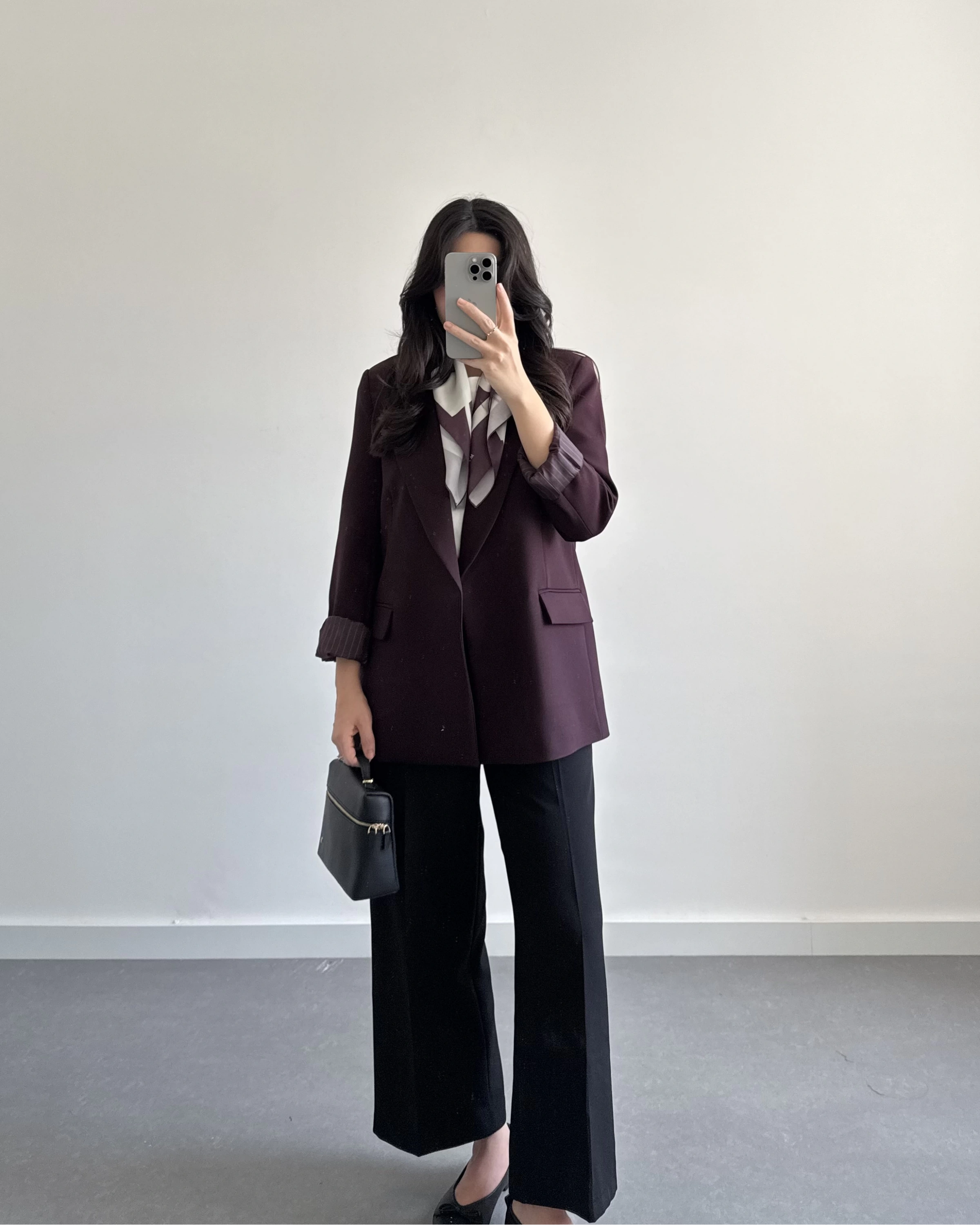 BORDO ÇİZGİ DETAYLI BLAZER CEKET