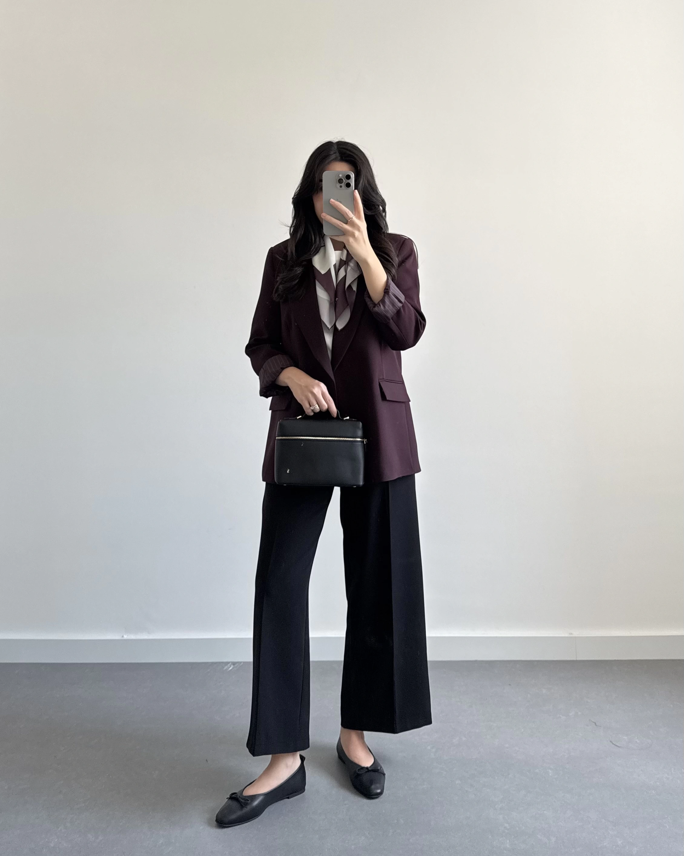 BORDO ÇİZGİ DETAYLI BLAZER CEKET