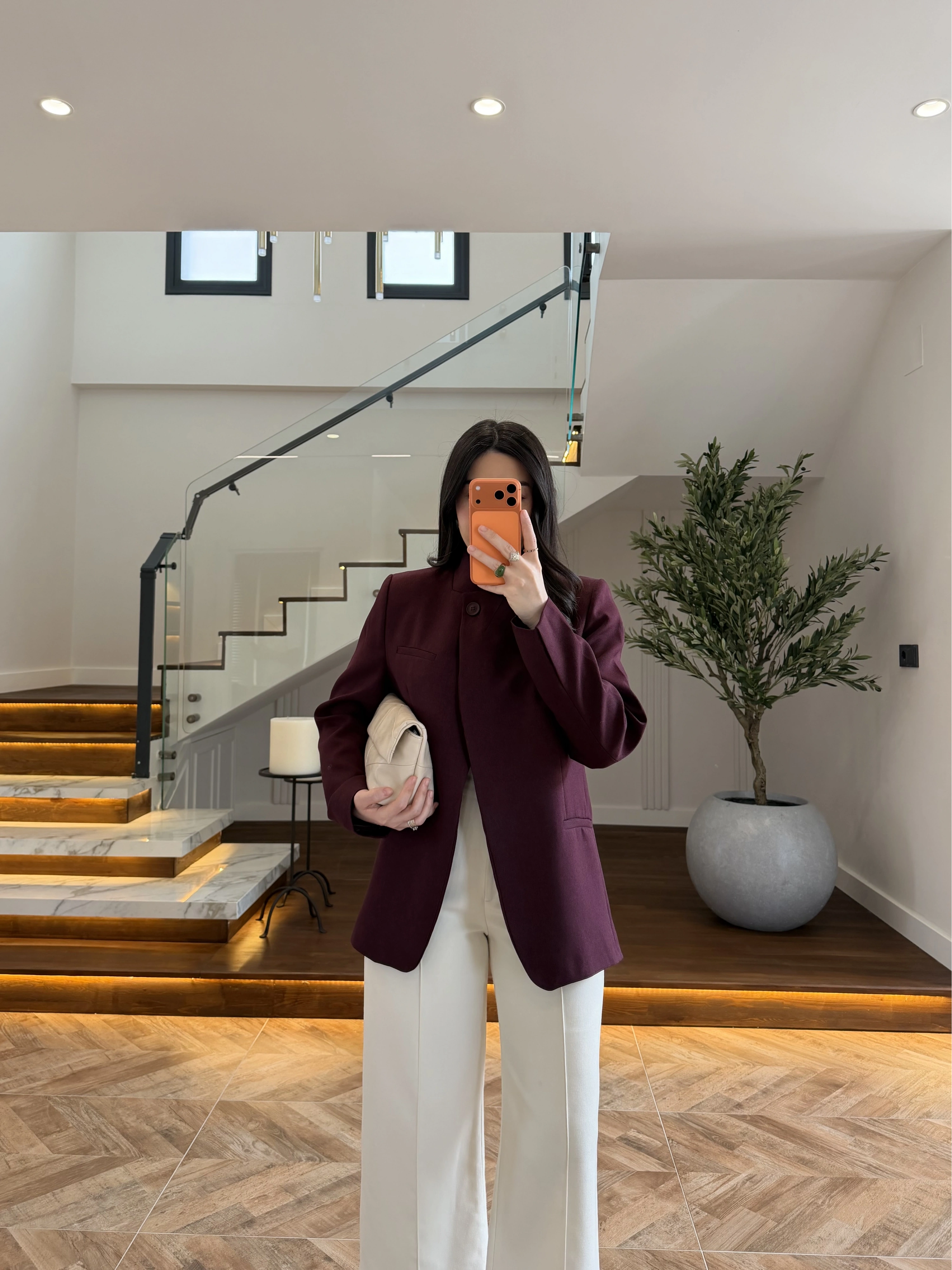 BORDO DİK YAKALI CEKET -26K1105