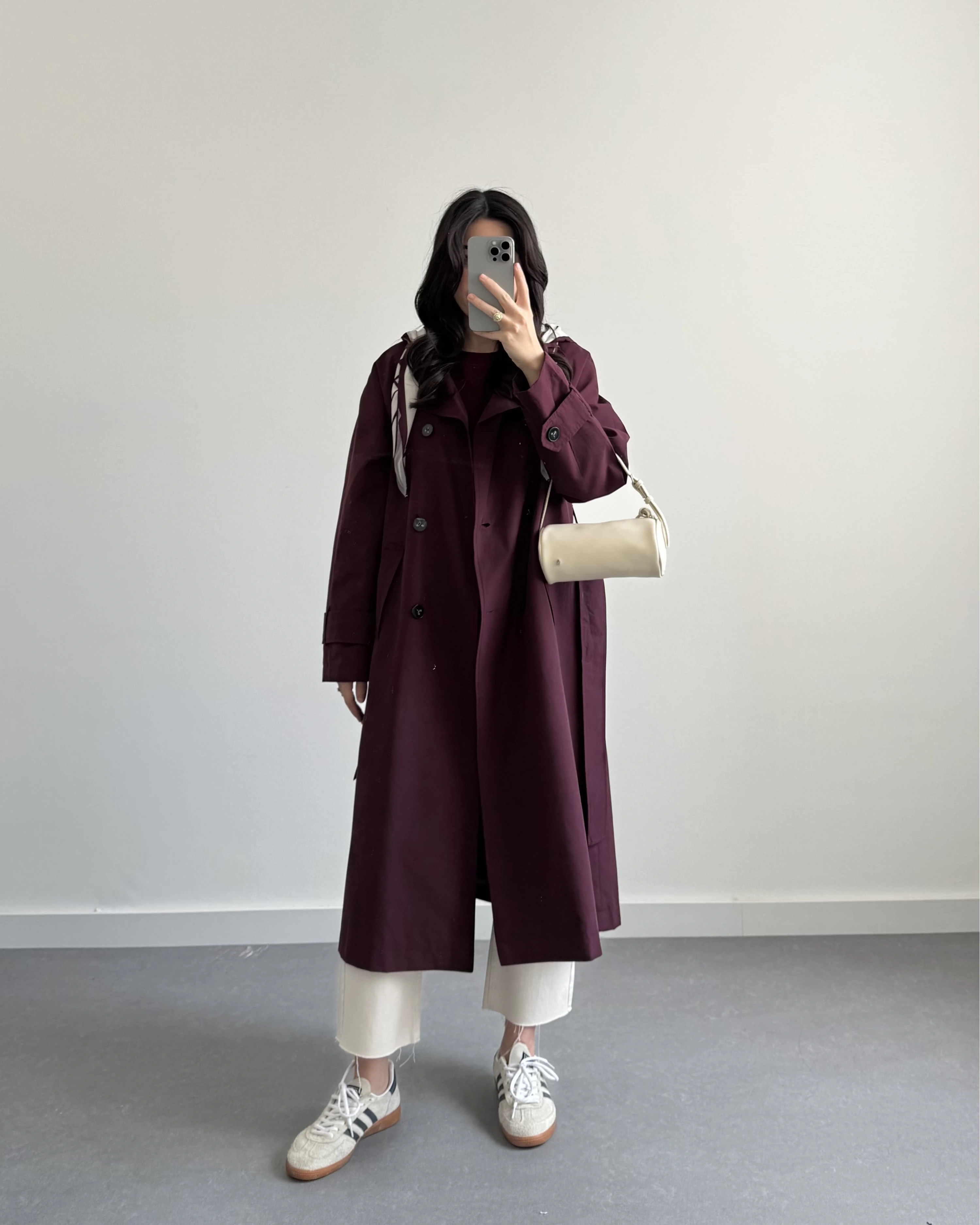 BORDO FULARLI PREMİUM TRENÇKOT