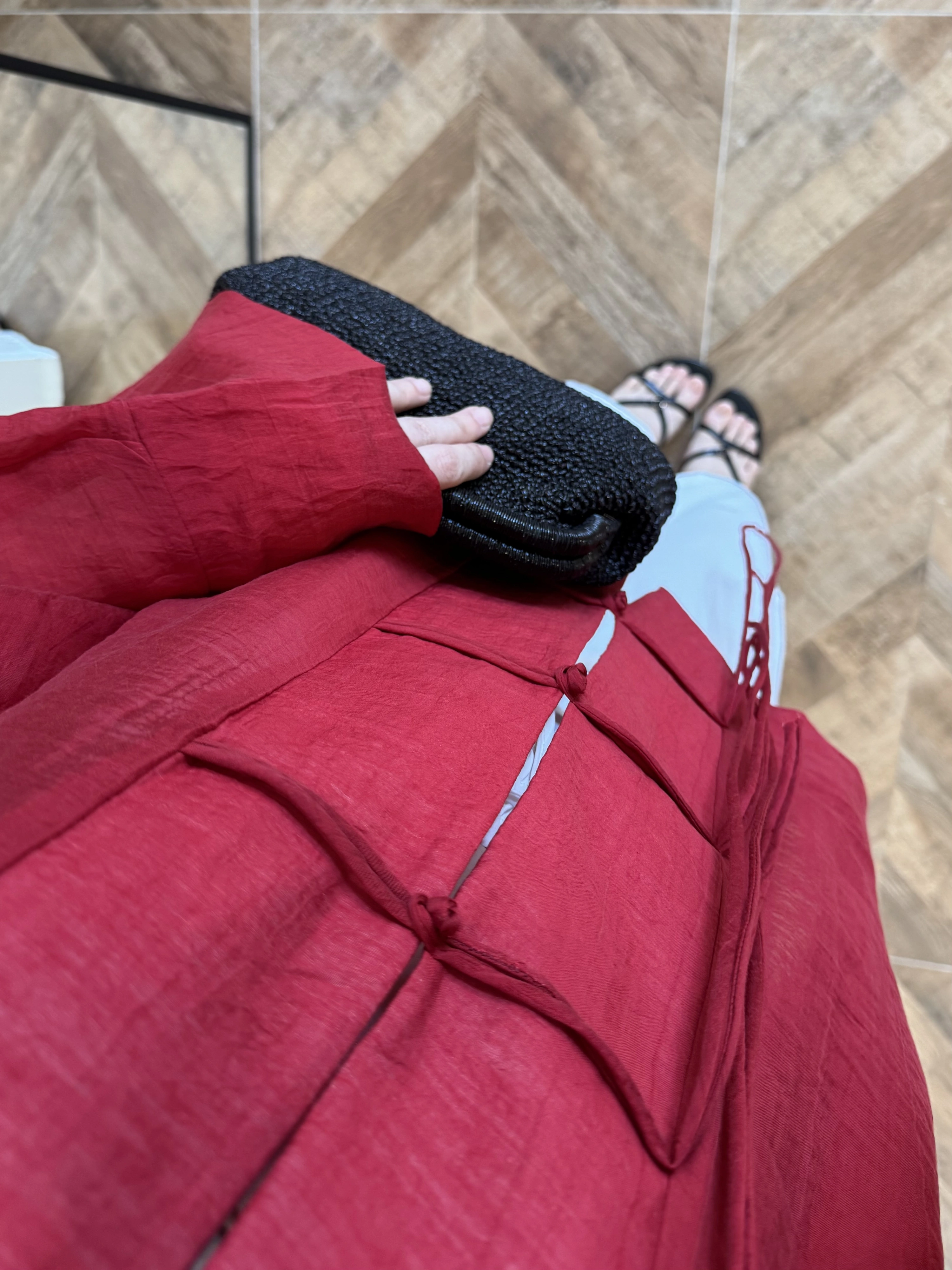 BORDO İP BAĞCIKLI GÖMLEK -5098