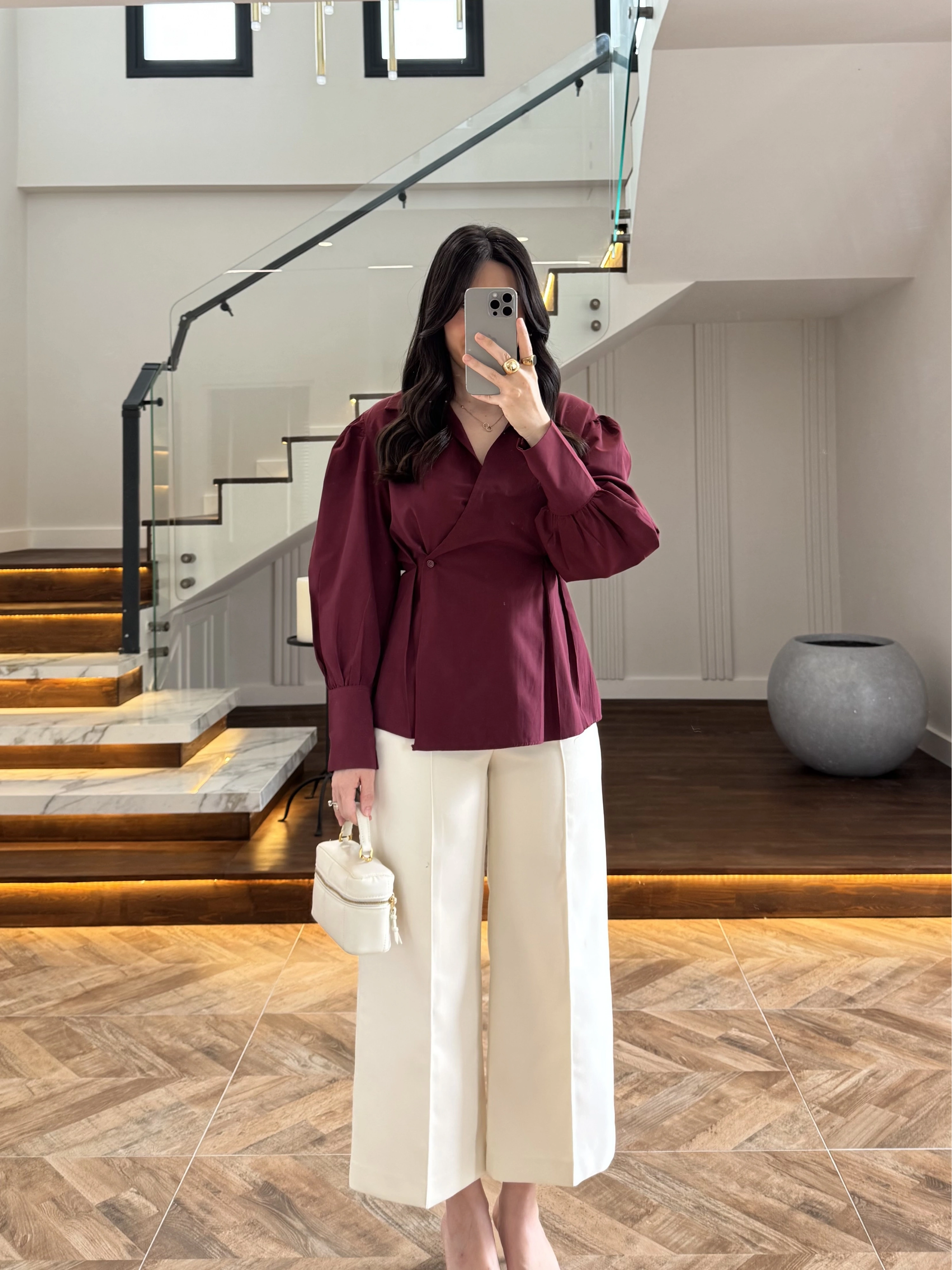BORDO ÖNÜ PİLELİ GÖMLEK -9243