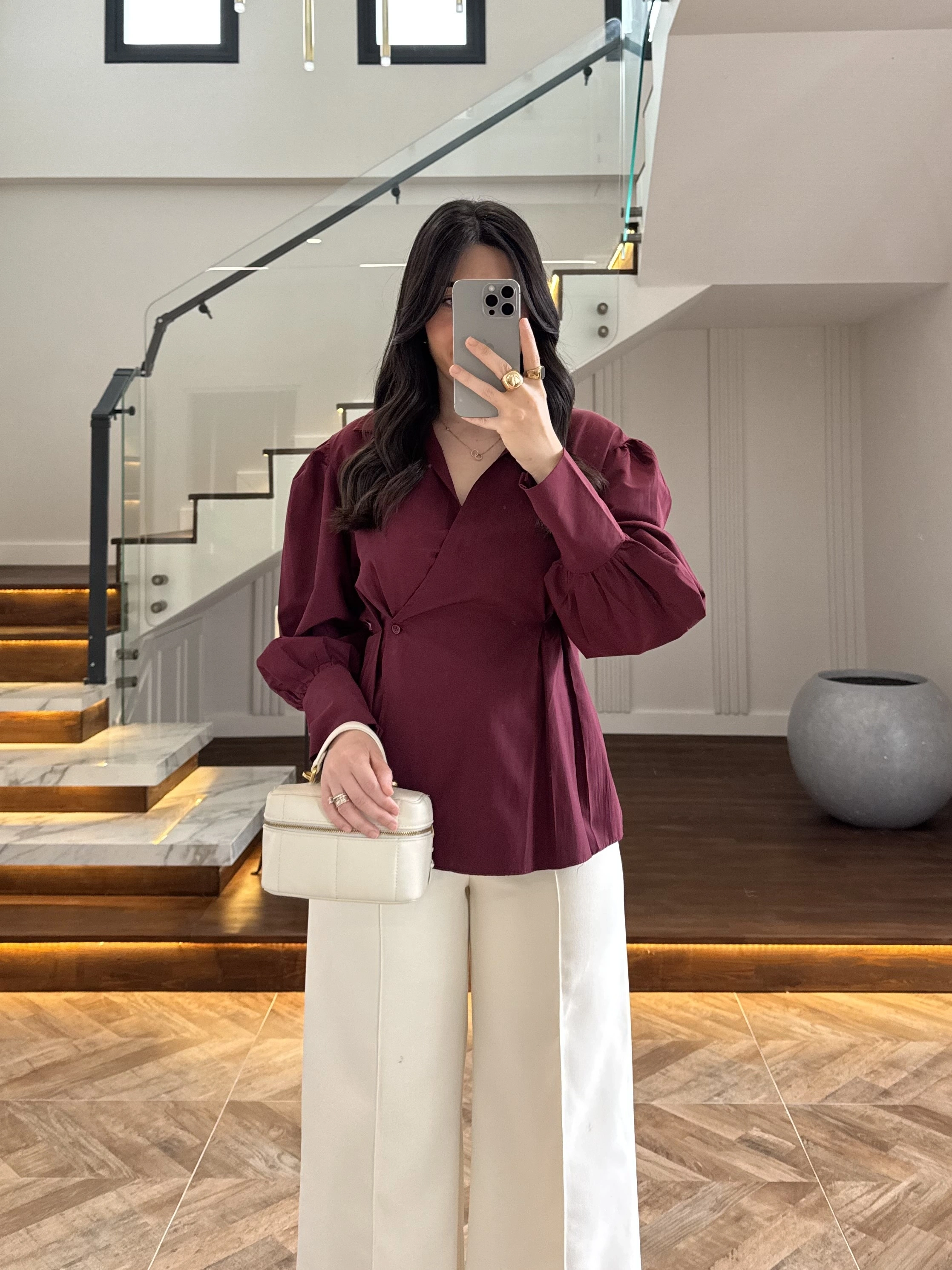 BORDO ÖNÜ PİLELİ GÖMLEK -9243