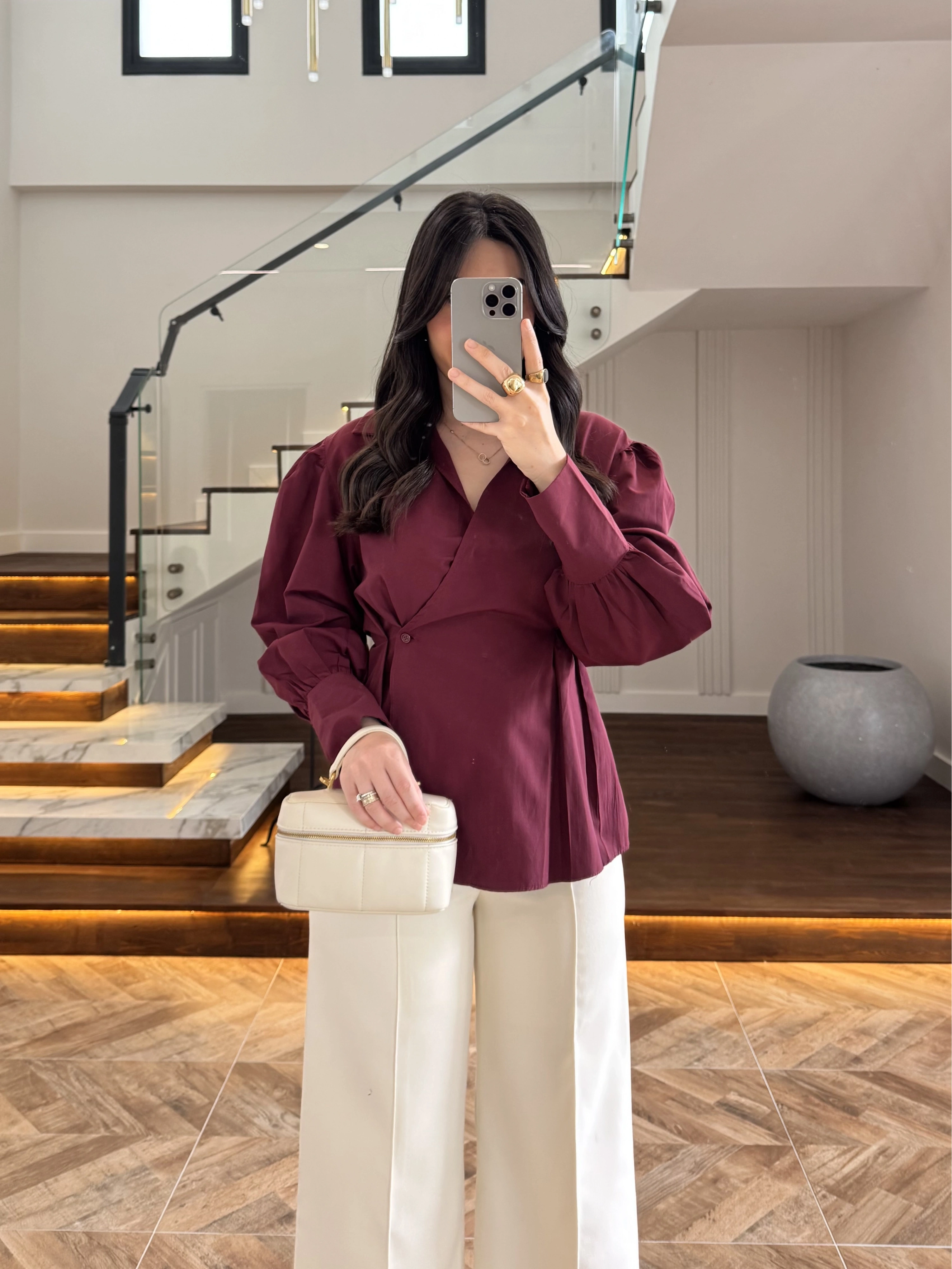 BORDO ÖNÜ PİLELİ GÖMLEK -9243