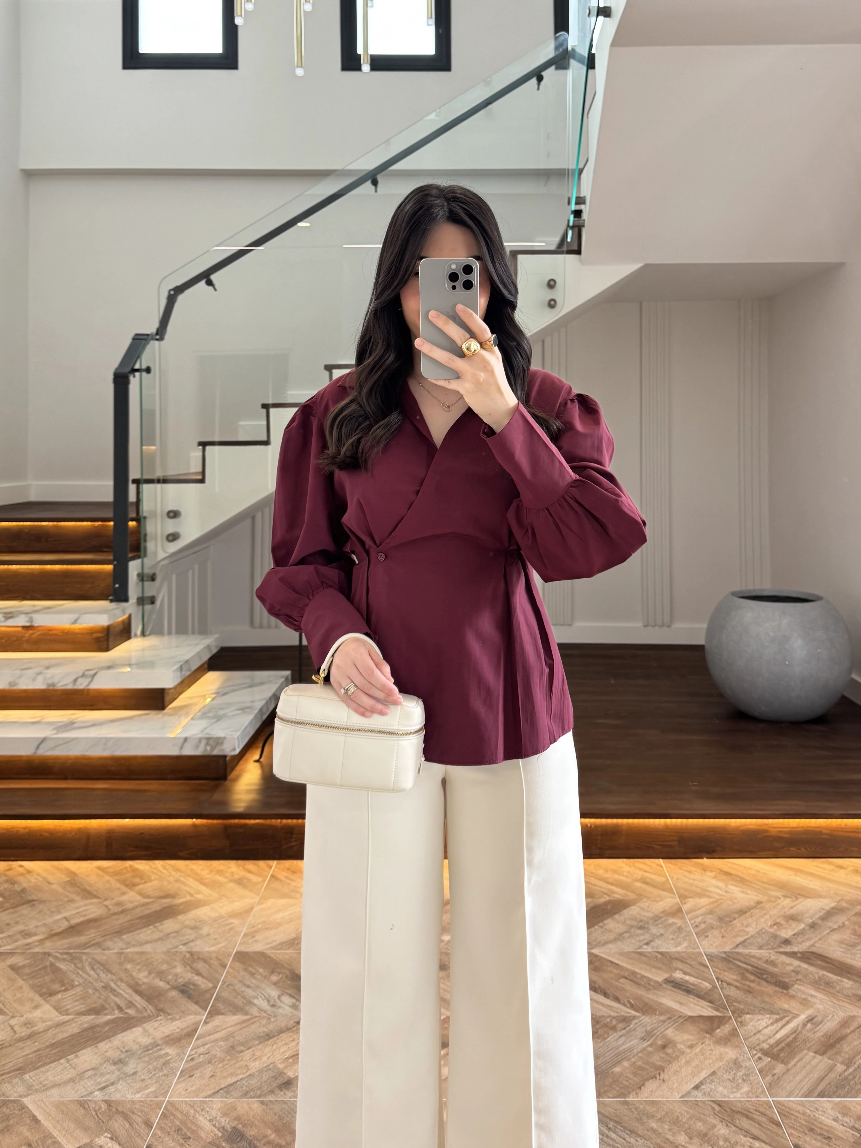 BORDO ÖNÜ PİLELİ GÖMLEK -9243