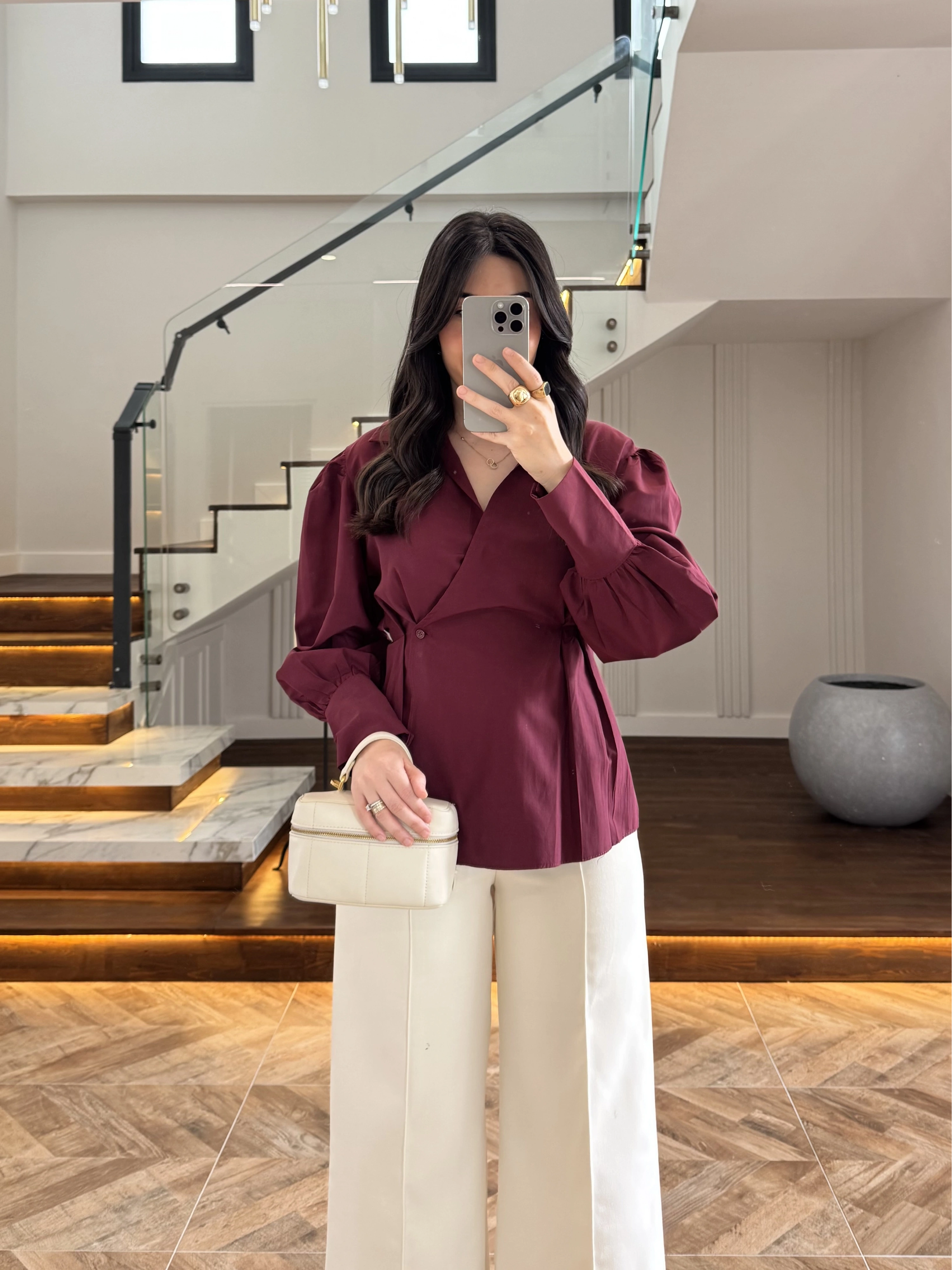 BORDO ÖNÜ PİLELİ GÖMLEK -9243