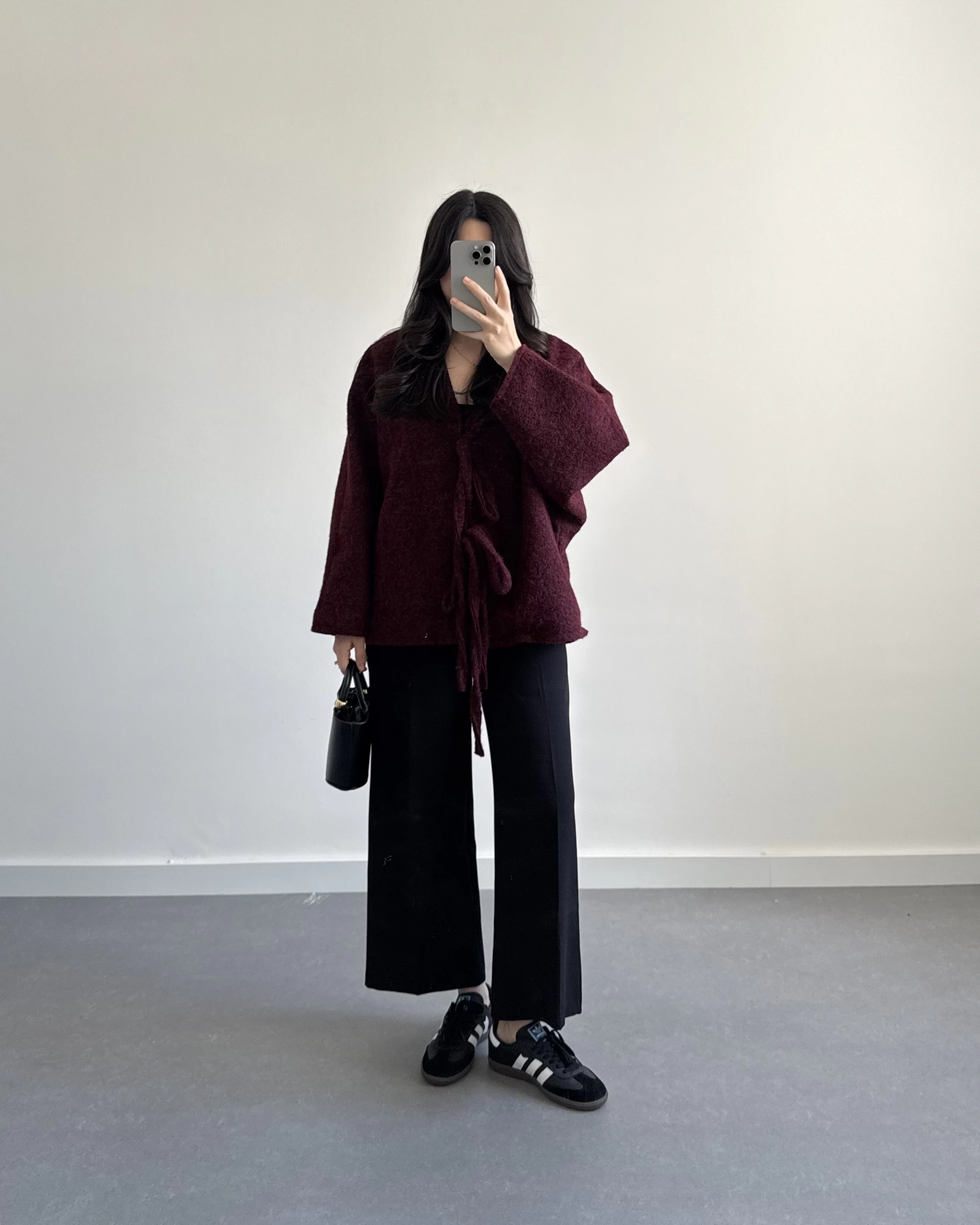 BORDO SAKALLI KAŞE TASARIM CEKET