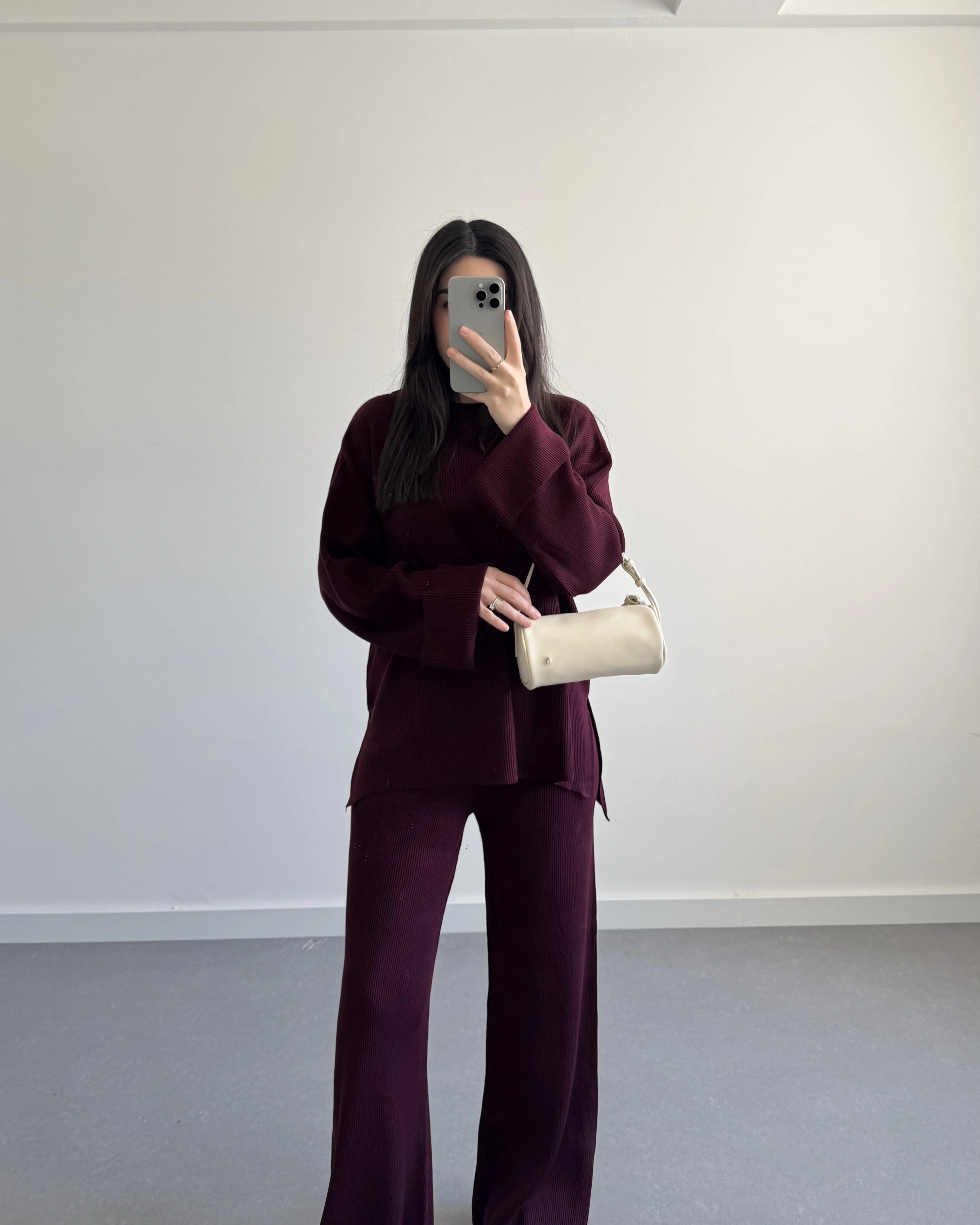 BORDO SELANİK KUMAŞ TRİKO TAKIM