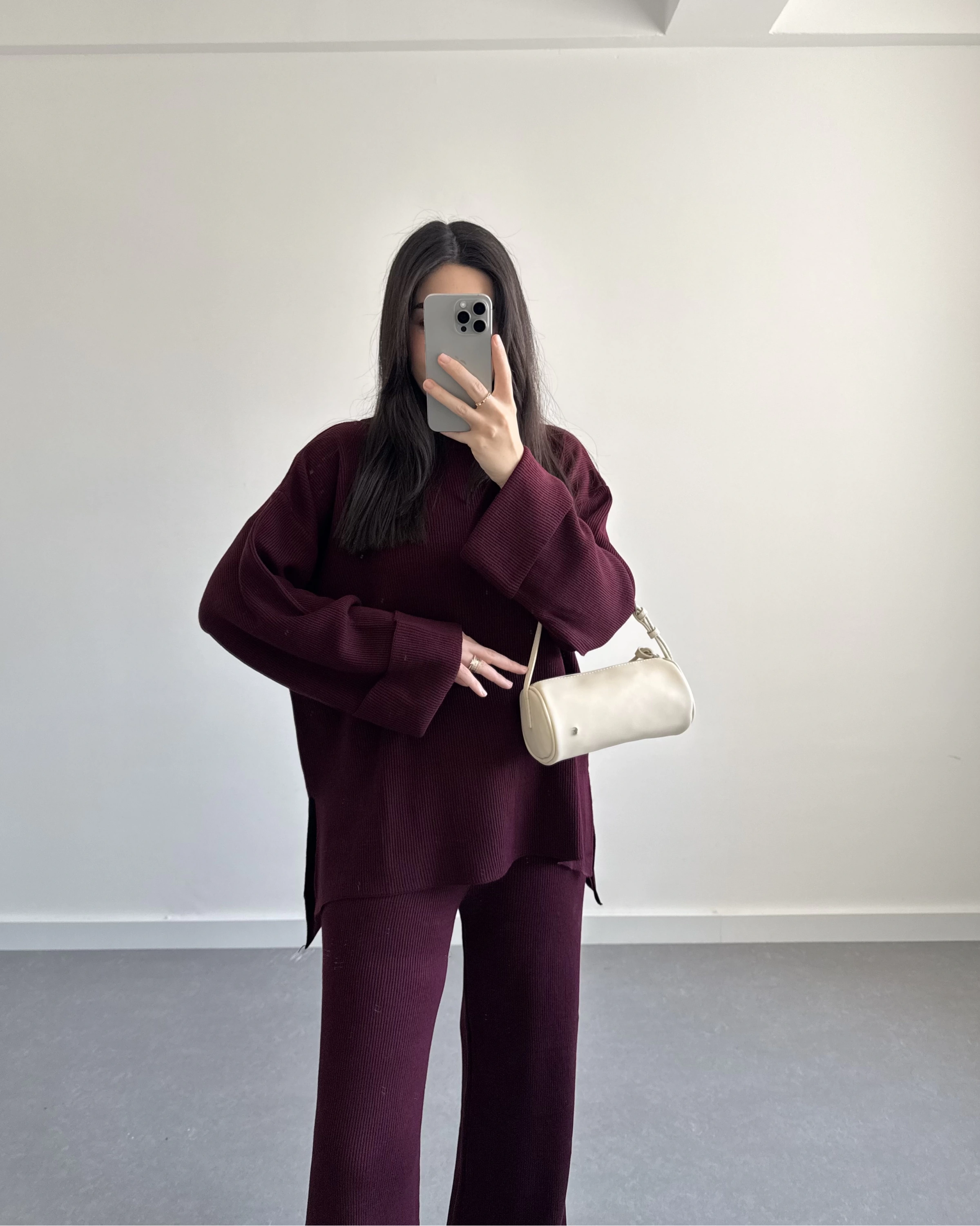 BORDO SELANİK KUMAŞ TRİKO TAKIM