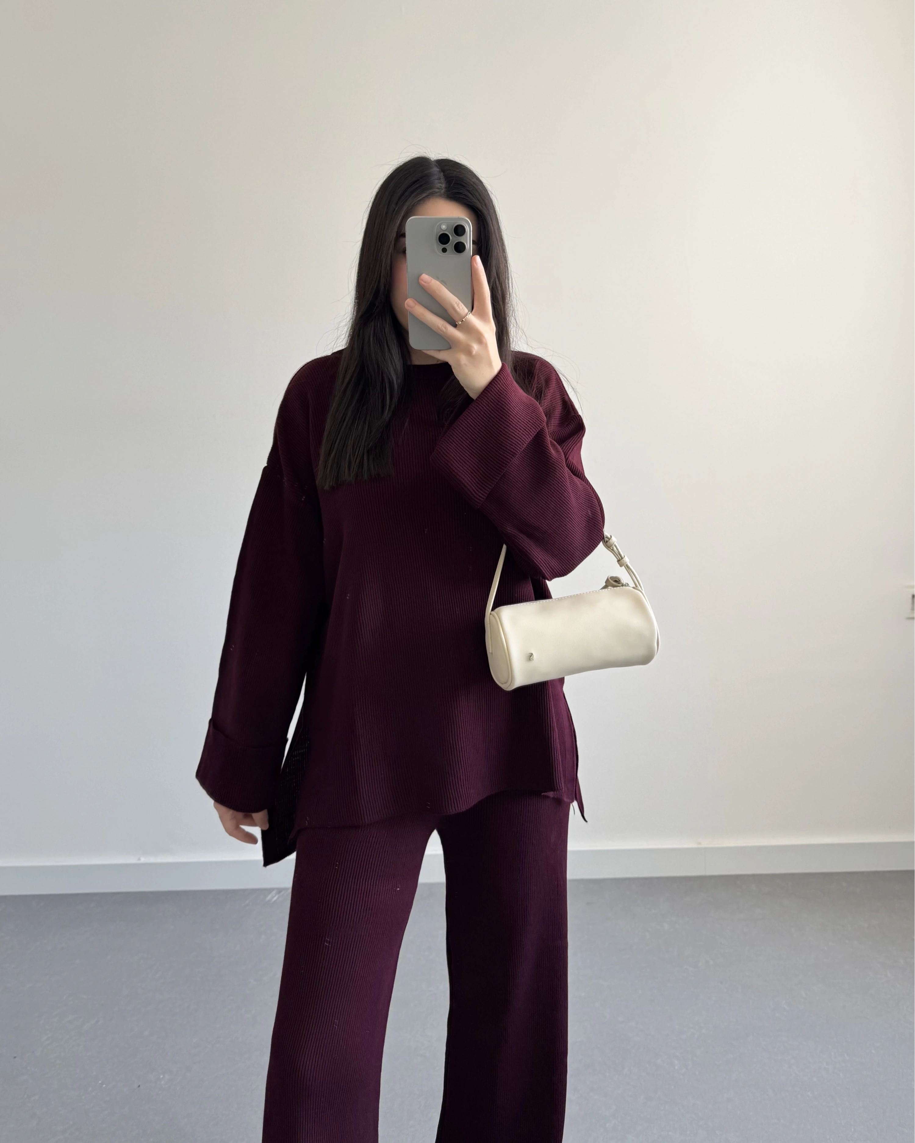 BORDO SELANİK KUMAŞ TRİKO TAKIM