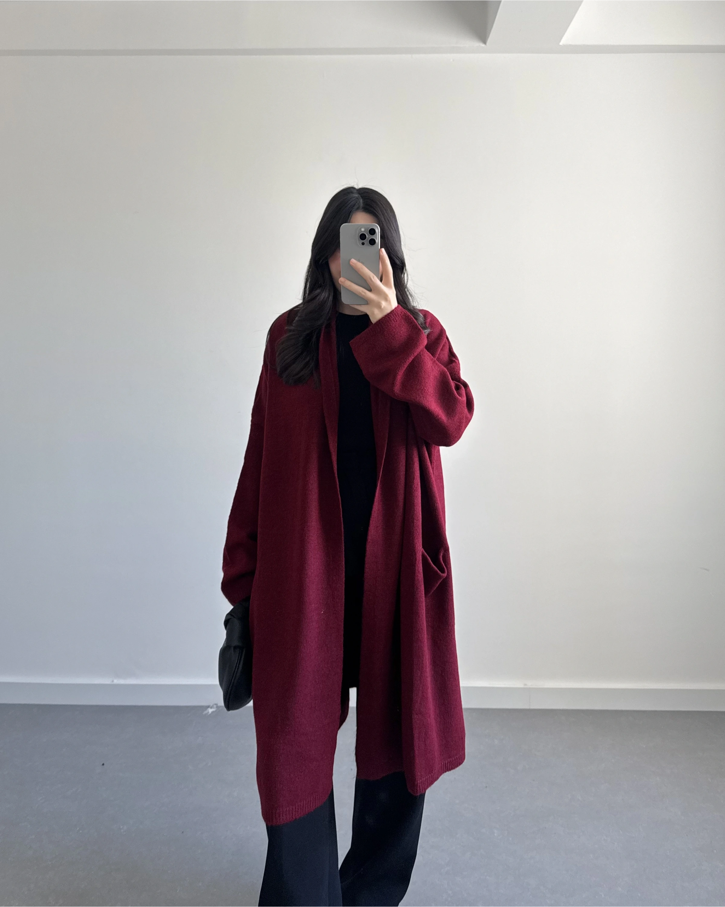 BORDO UZUN CEPLİ HIRKA