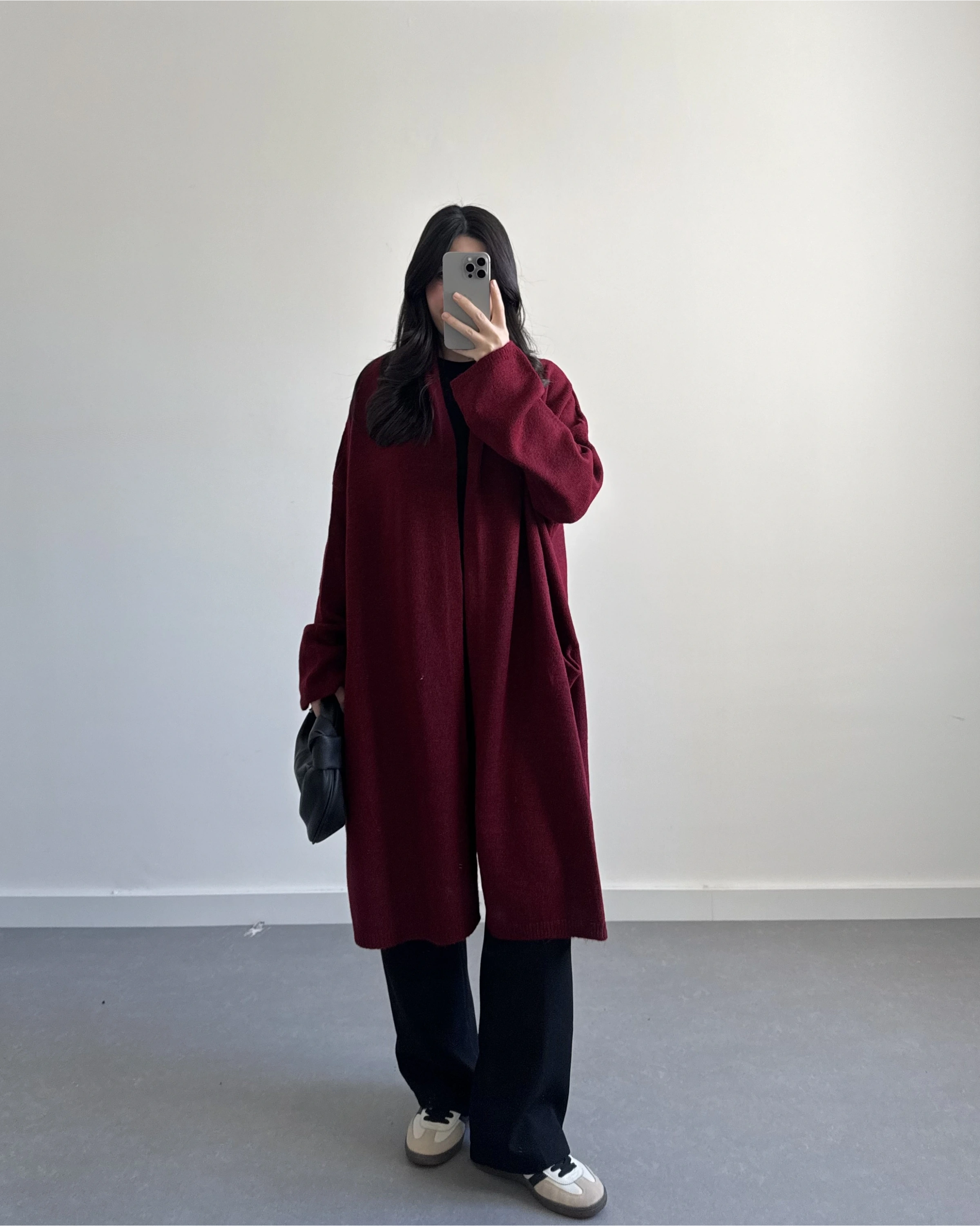 BORDO UZUN CEPLİ HIRKA