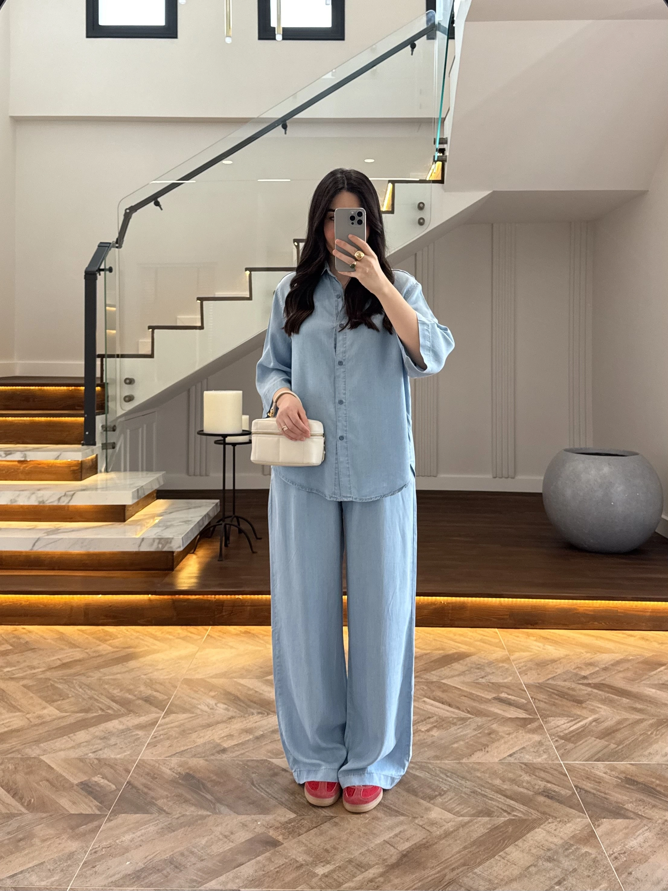 BUZ MAVİ TENCEL TAKIM -260926