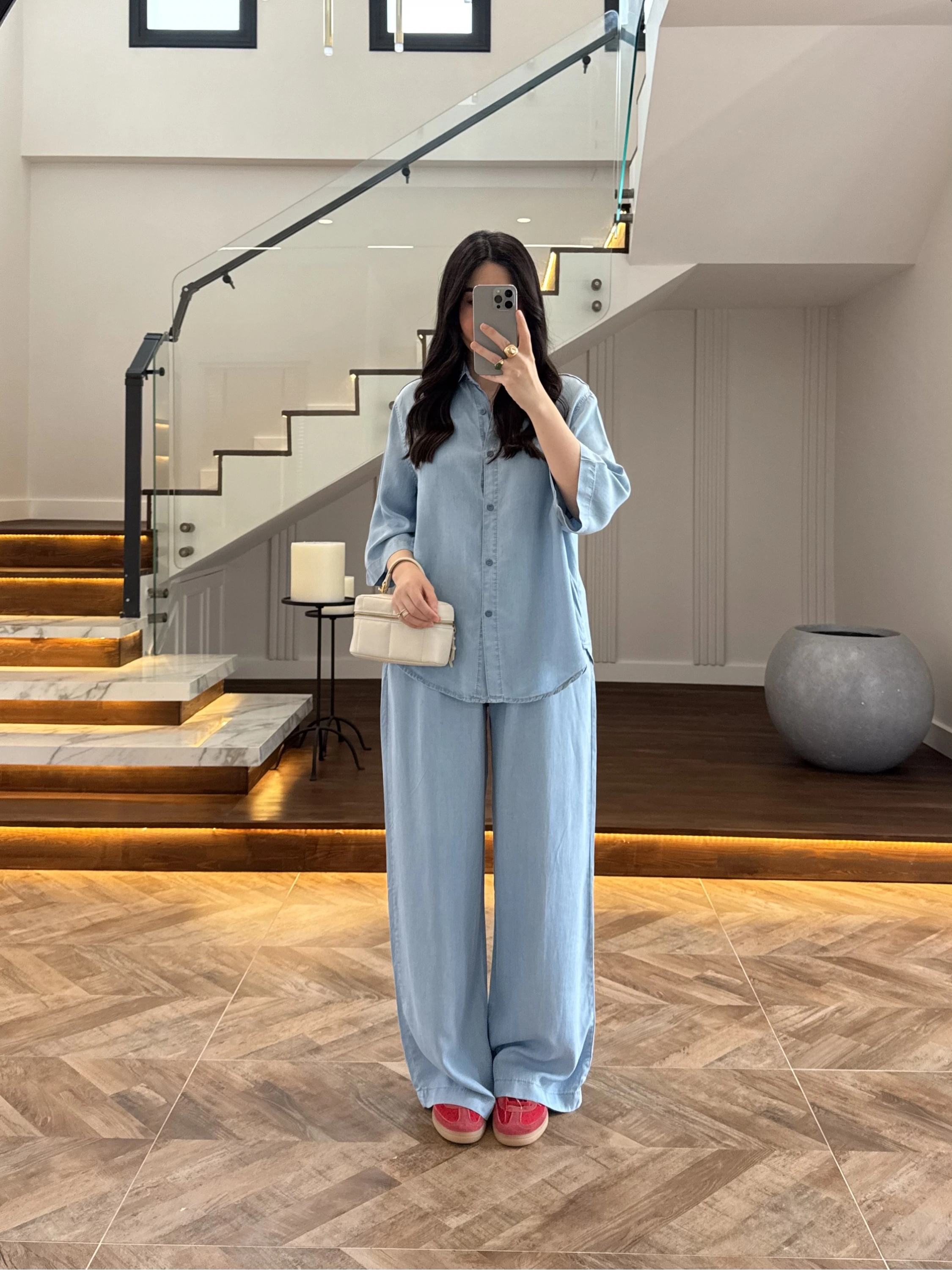 BUZ MAVİ TENCEL TAKIM -260926