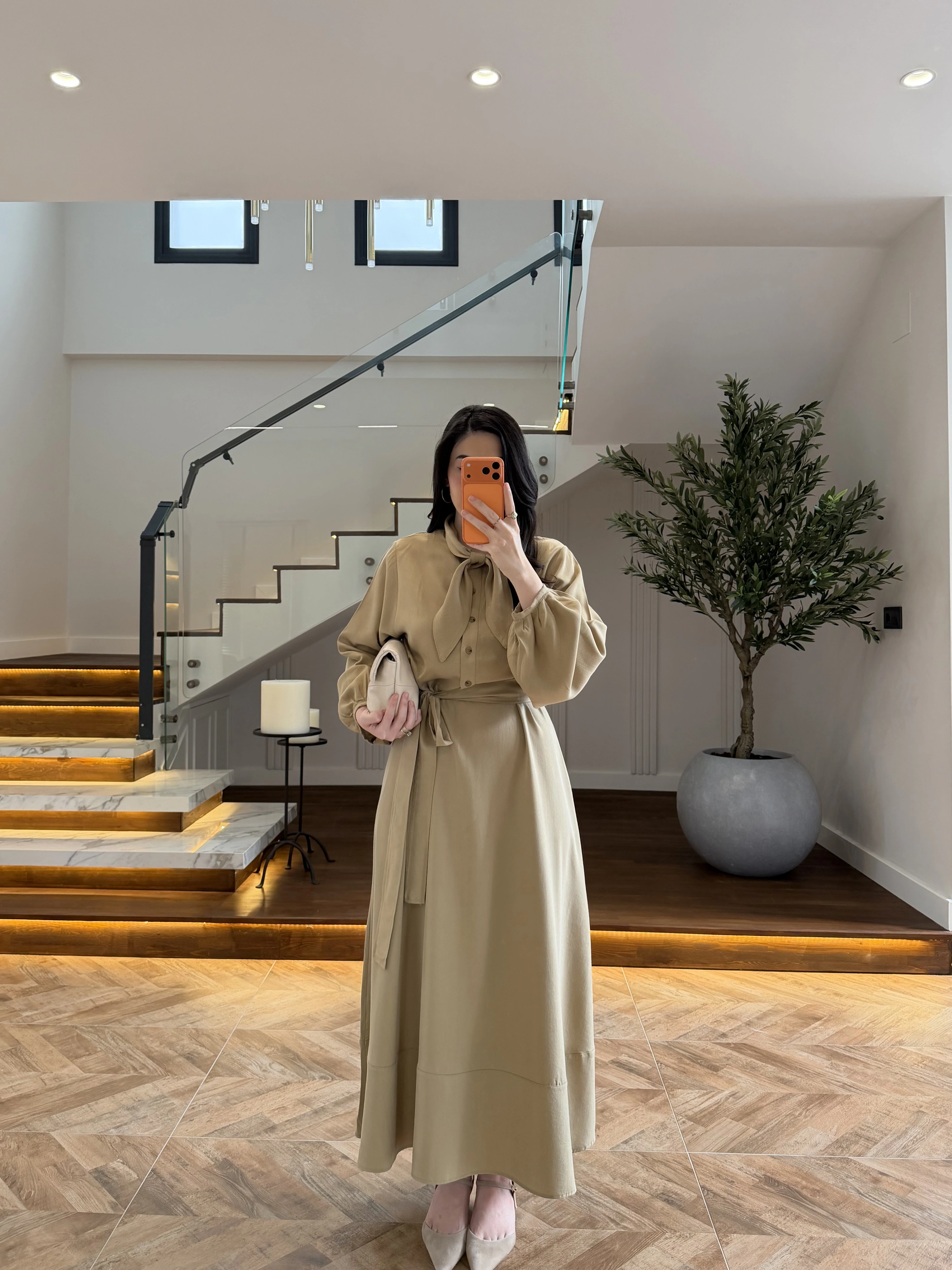 ÇAĞLA FULAR DETAY ELBİSE -2348