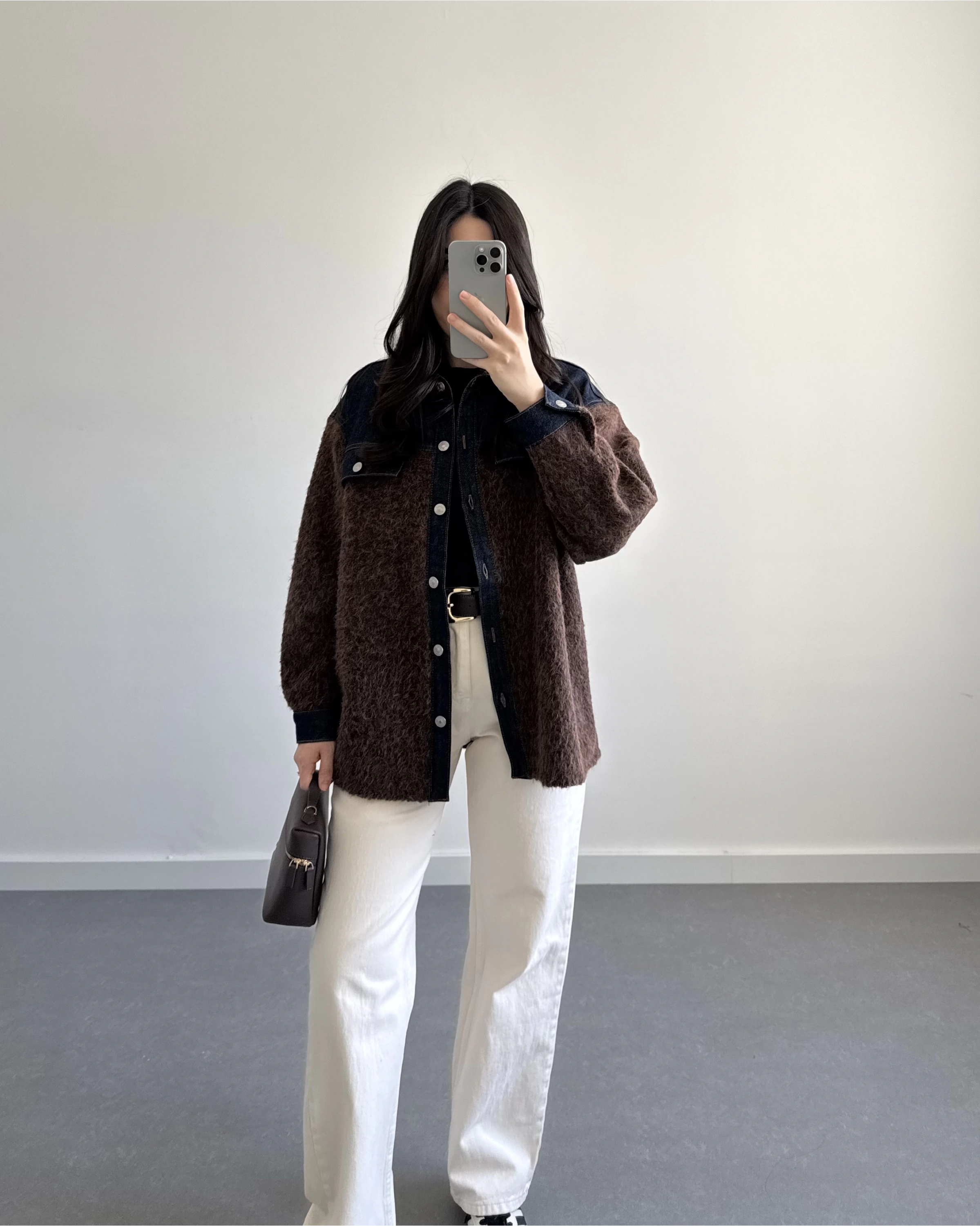 DENİM BUKLET CEKET KAHVE