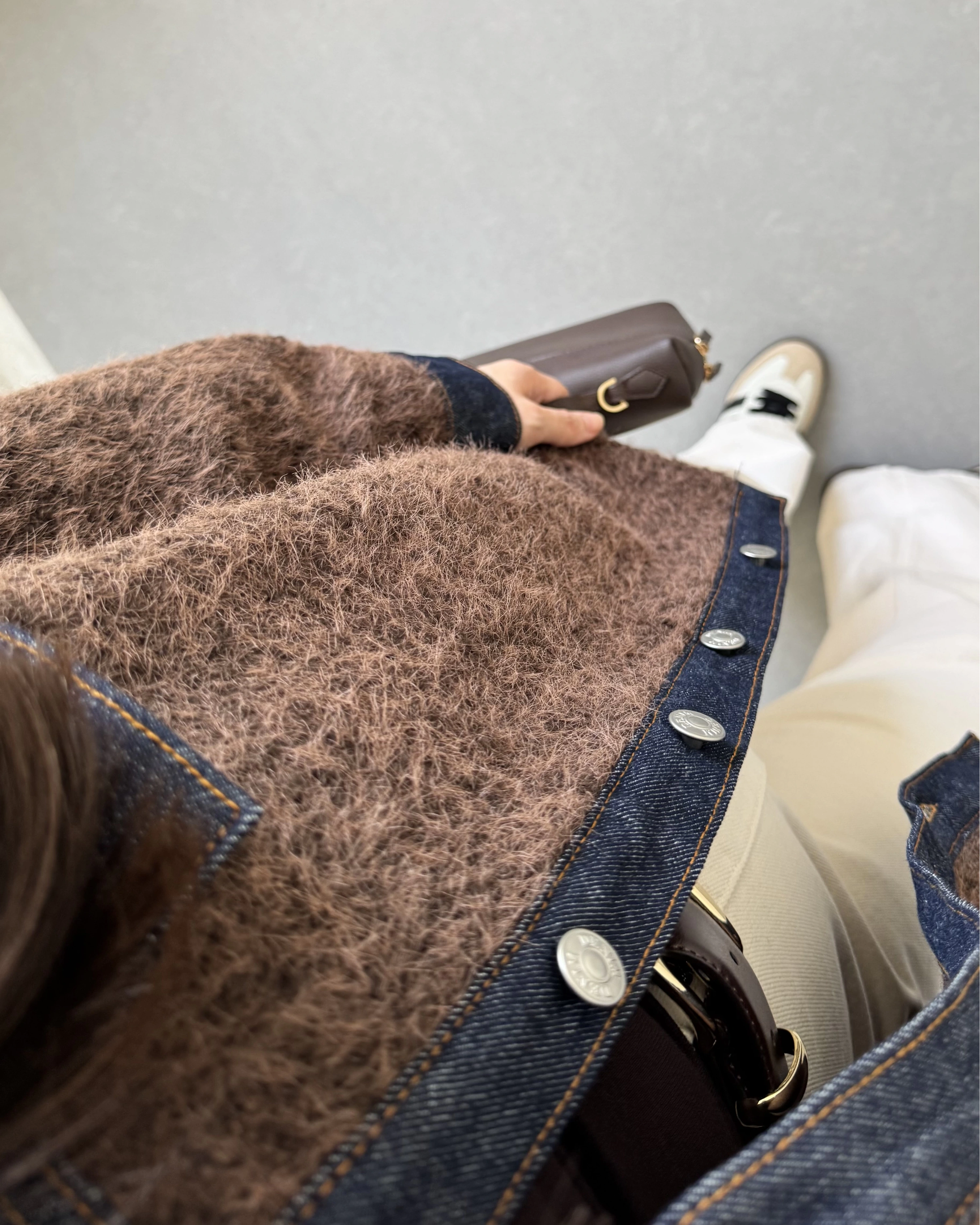 DENİM BUKLET CEKET KAHVE