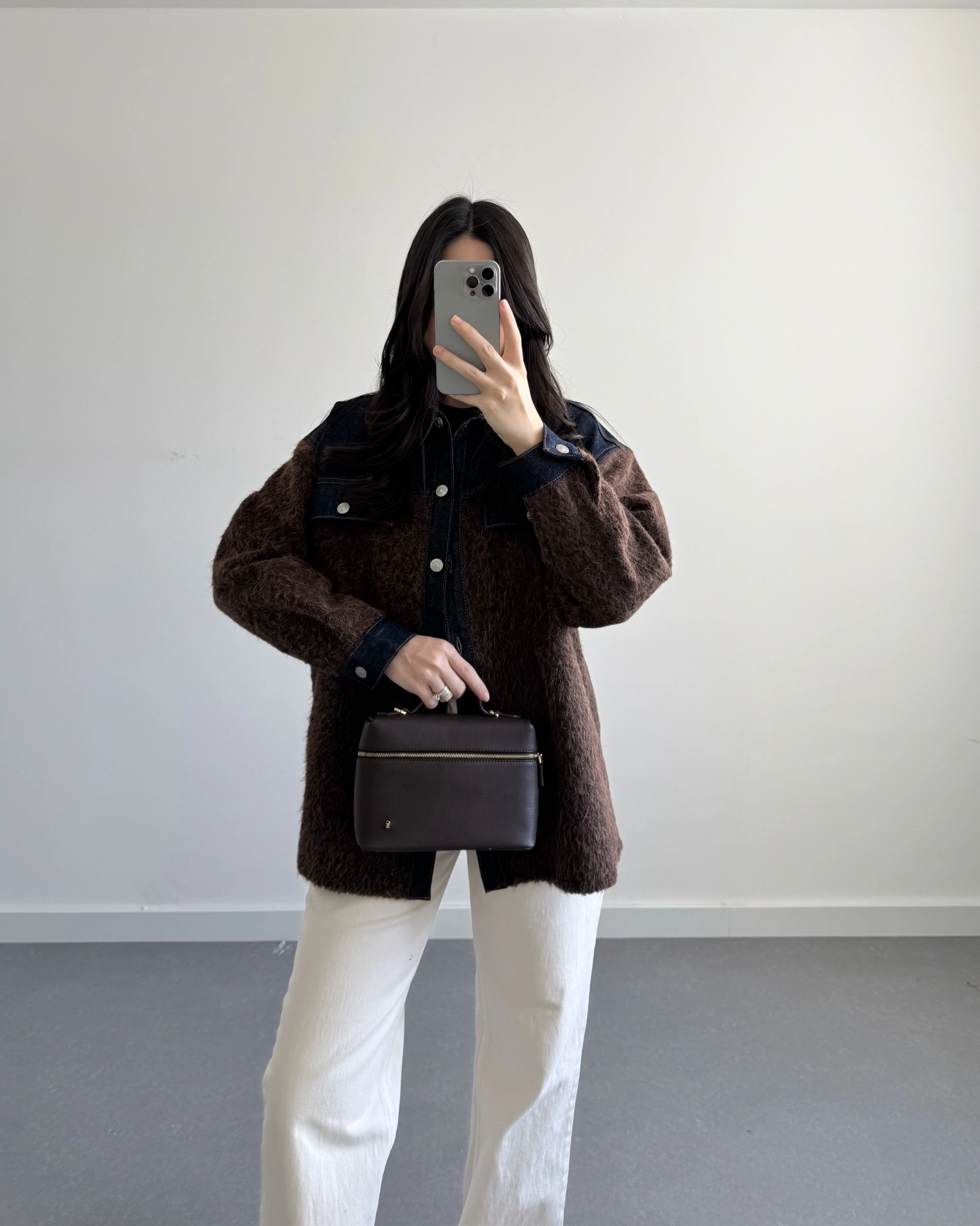 DENİM BUKLET CEKET KAHVE