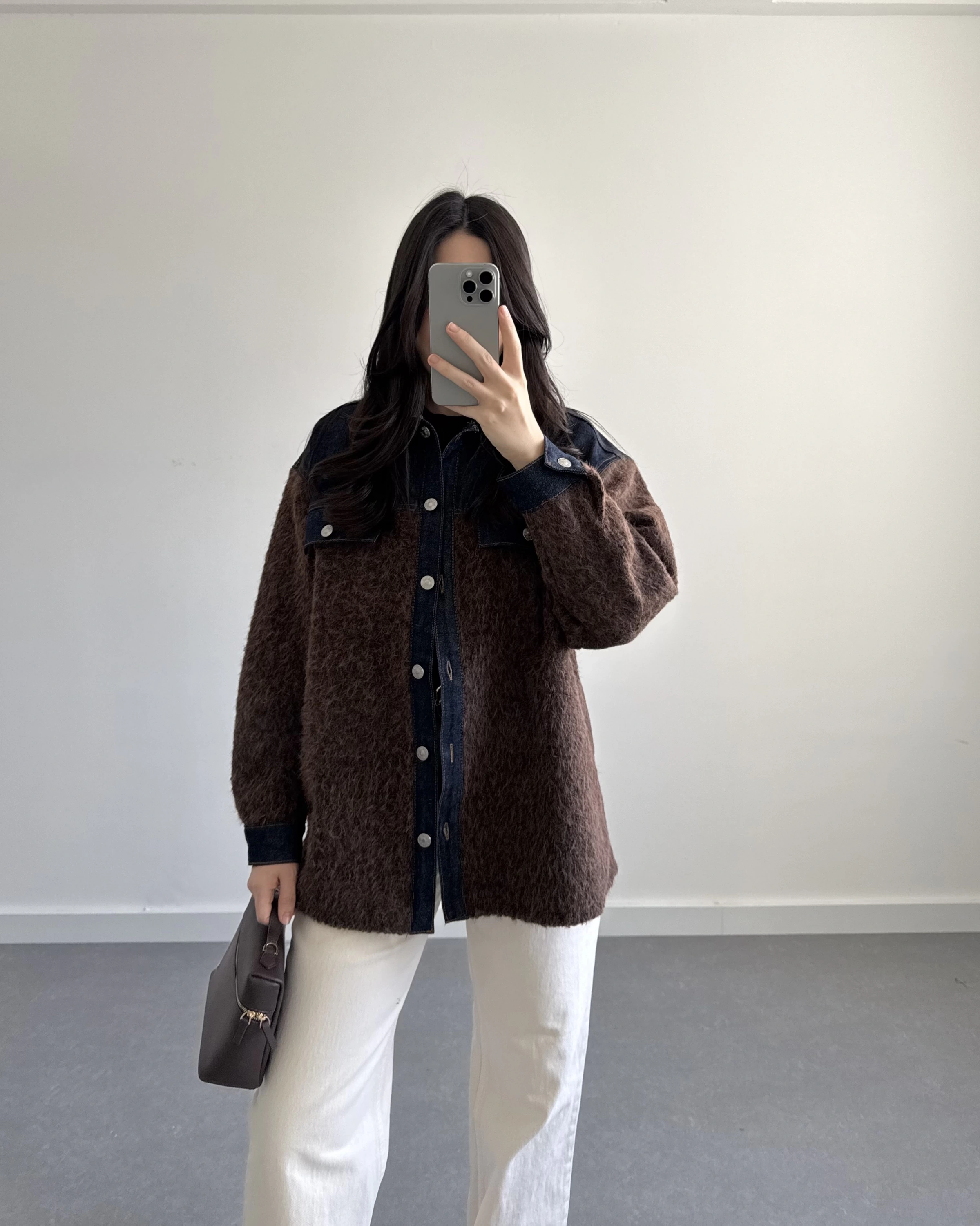 DENİM BUKLET CEKET KAHVE