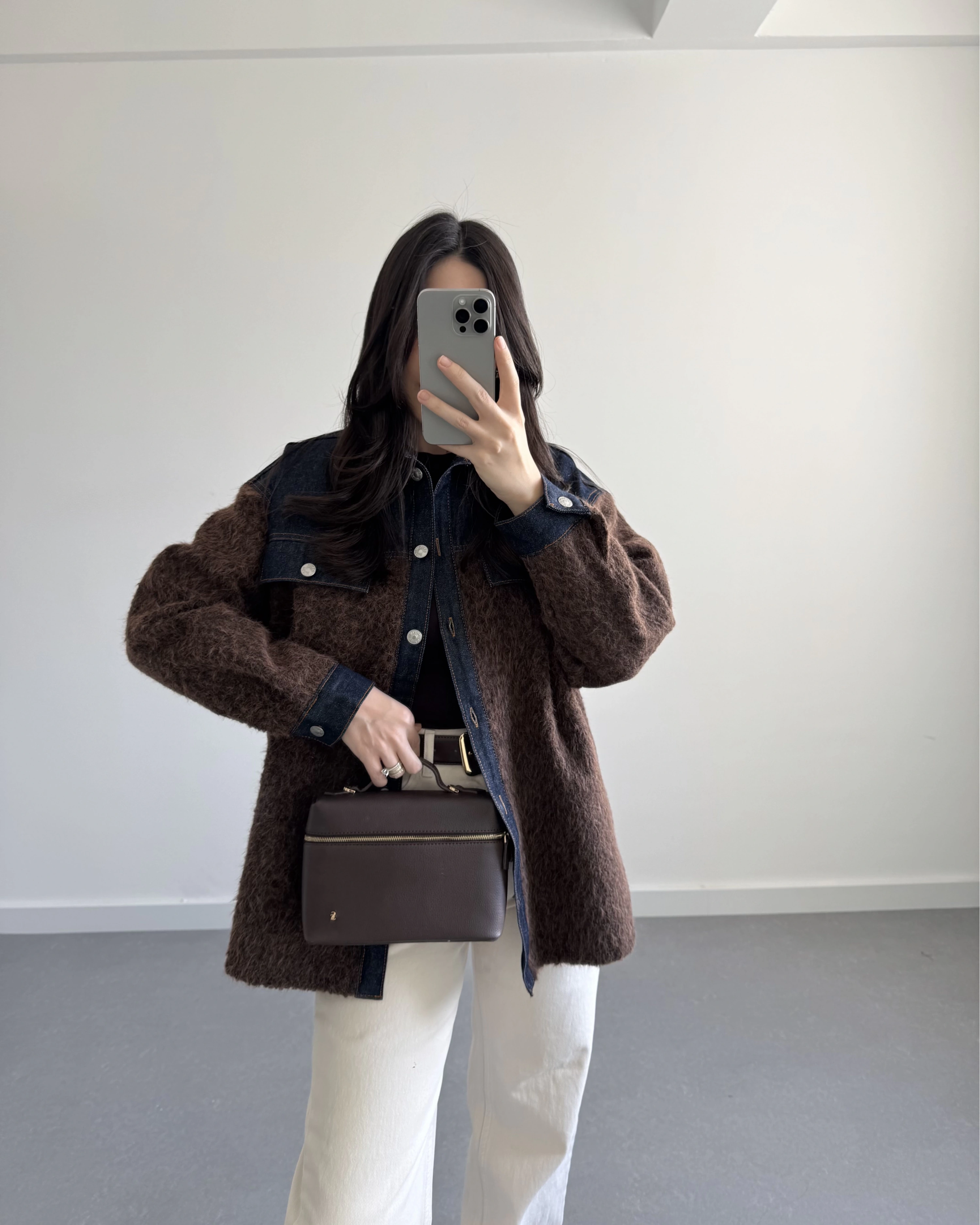 DENİM BUKLET CEKET KAHVE