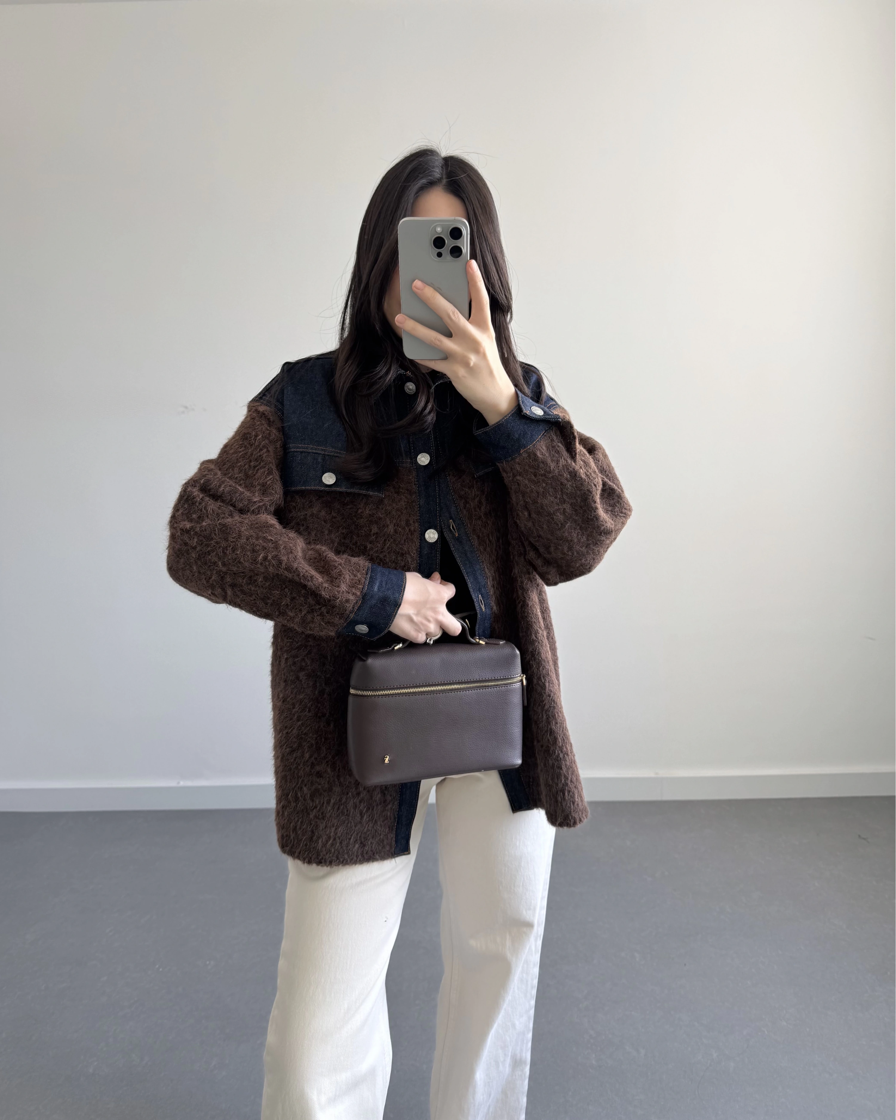 DENİM BUKLET CEKET KAHVE