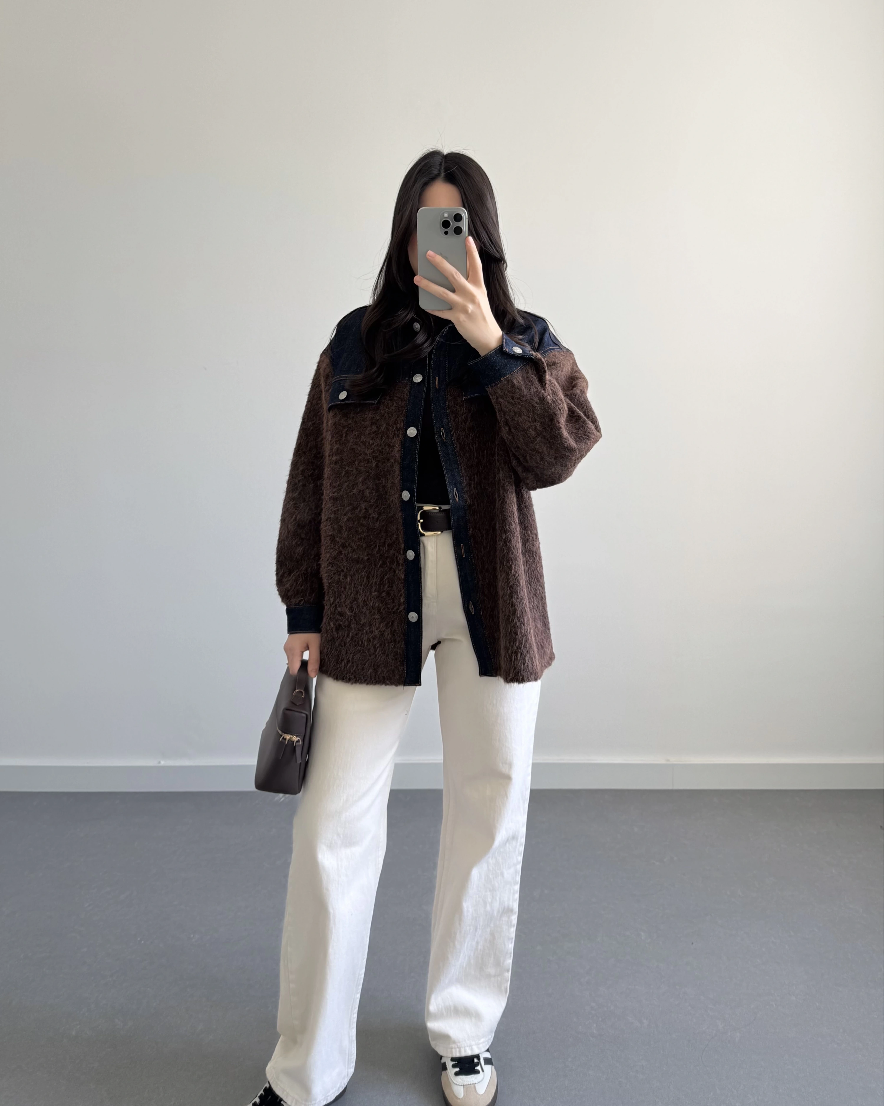 DENİM BUKLET CEKET KAHVE